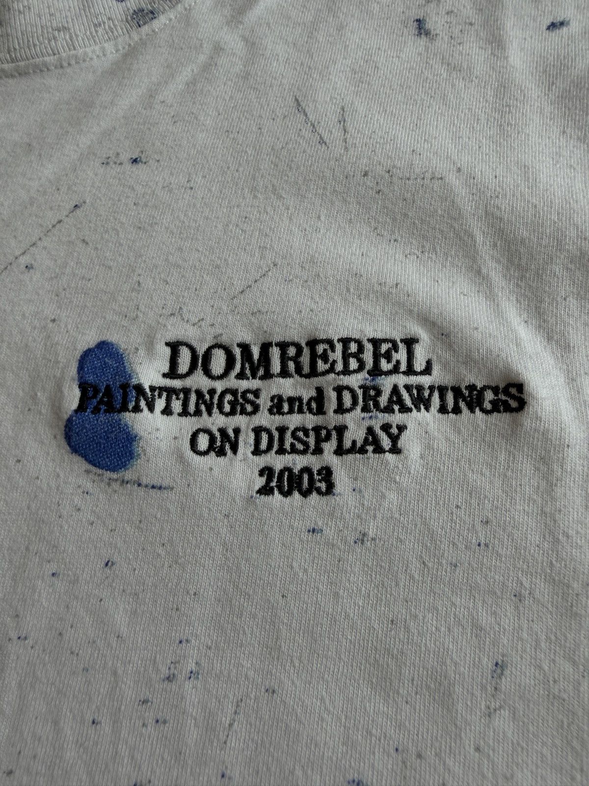 DOMREBEL DOMREBEL white and blue painting shirt Size US L / EU 52-54 / 3 - 2 Thumbnail