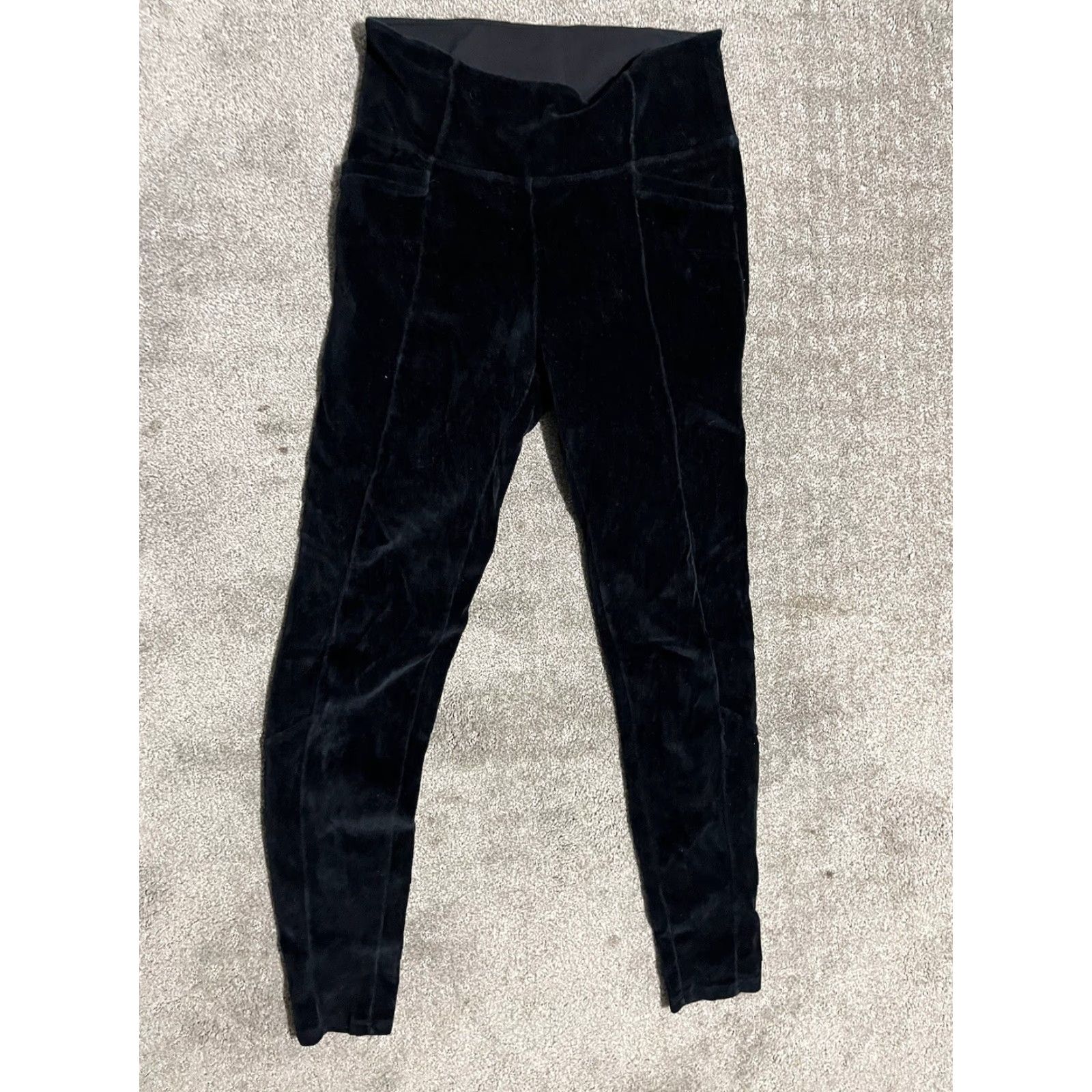 Athleta Athleta Leggings Shirt Womens Velvet Tight Medium Black N/A 90s Athletic Activewear Casual Size 32" / US 10 / IT 46 - 3 Thumbnail