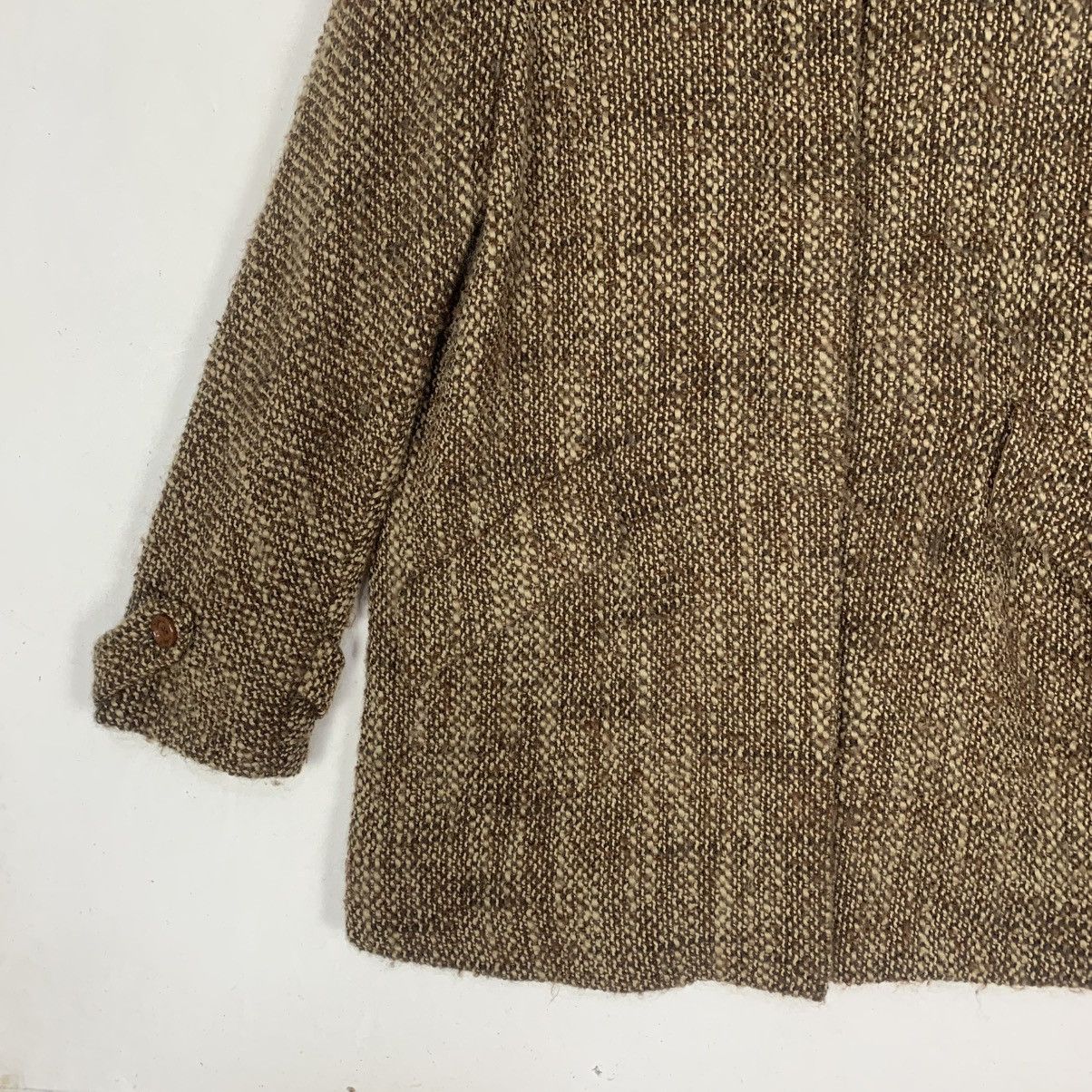 Fendi Fendi Italian Luxury vVintage Brown Tweed Wool Coat Fur Size L / US 10 / IT 46 - 3 Thumbnail