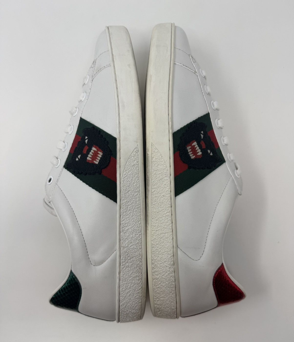 Gucci Gucci Ace Embroidered Panther Sneaker White Leather Size US 12 / EU 45 - 3 Thumbnail