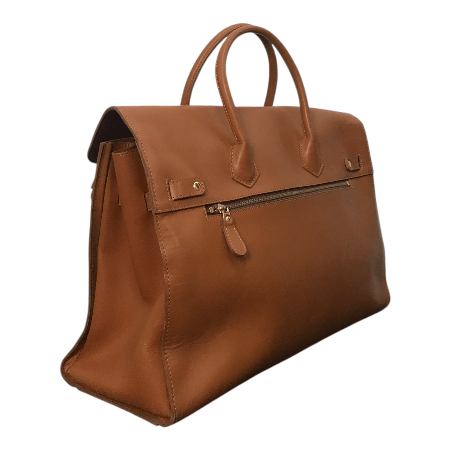 Leather Birkin Brown Leather Handbag Size ONE SIZE - 7 Thumbnail