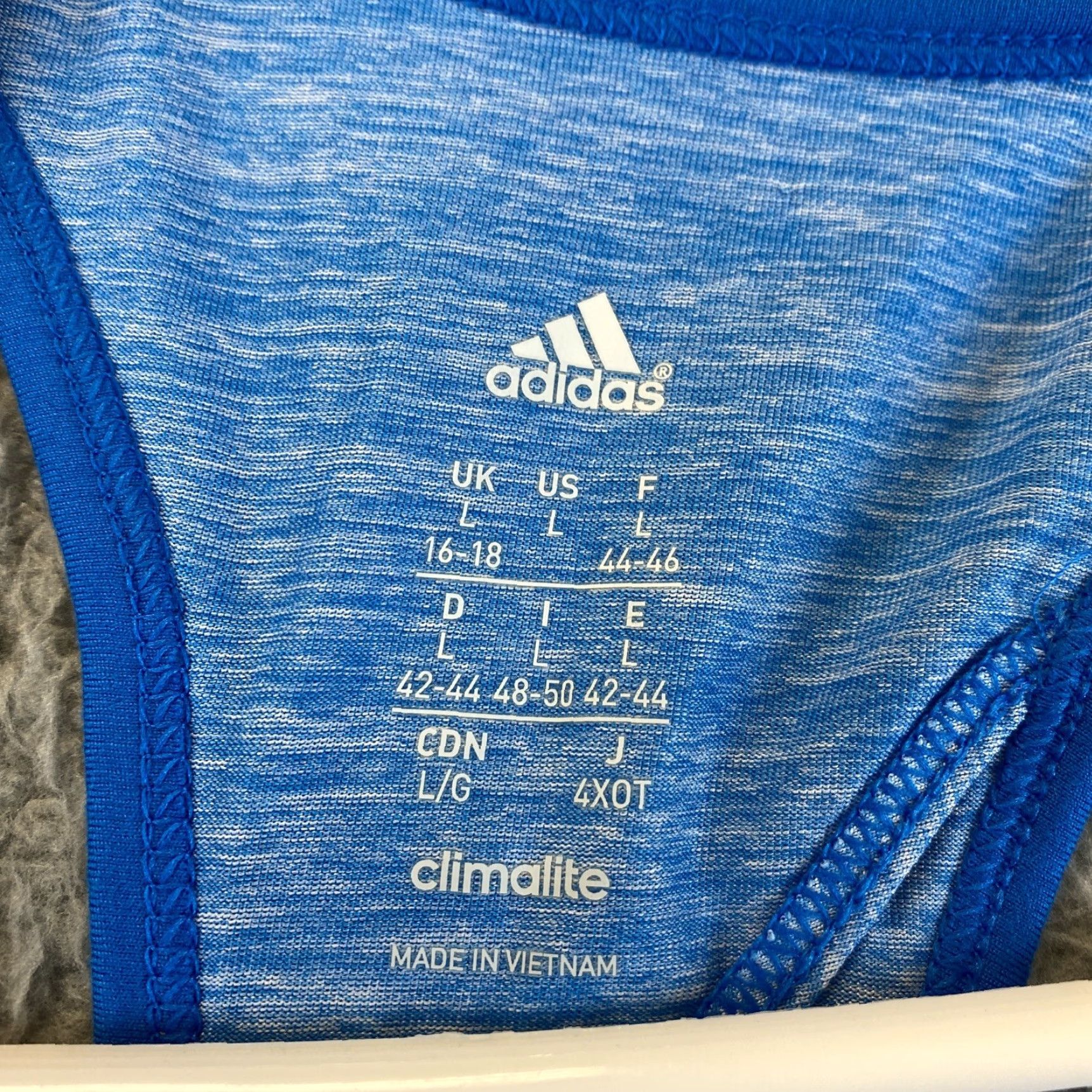 Adidas Adidas Women's L Tank Top Racer Back Dri-fit Blue 51-26 Size L / US 10 / IT 46 - 3 Thumbnail