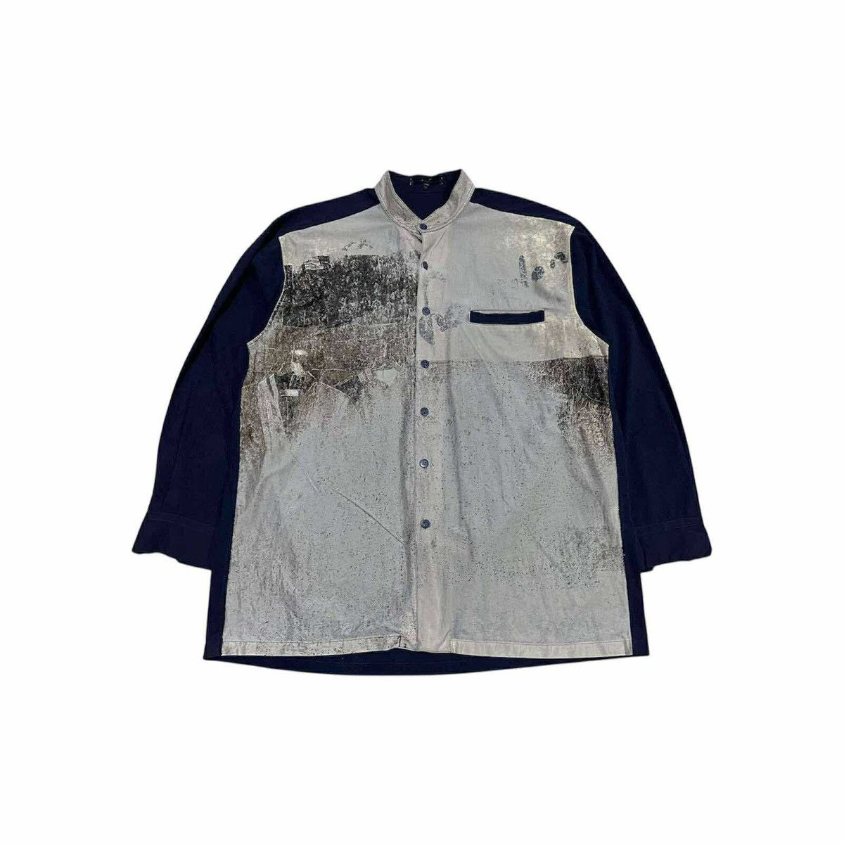 Japanese Brand 🔥Vintage Japanese Art Mandarin Collar Shirt Long Sleeve Size US XL / EU 56 / 4 - 1 Thumbnail