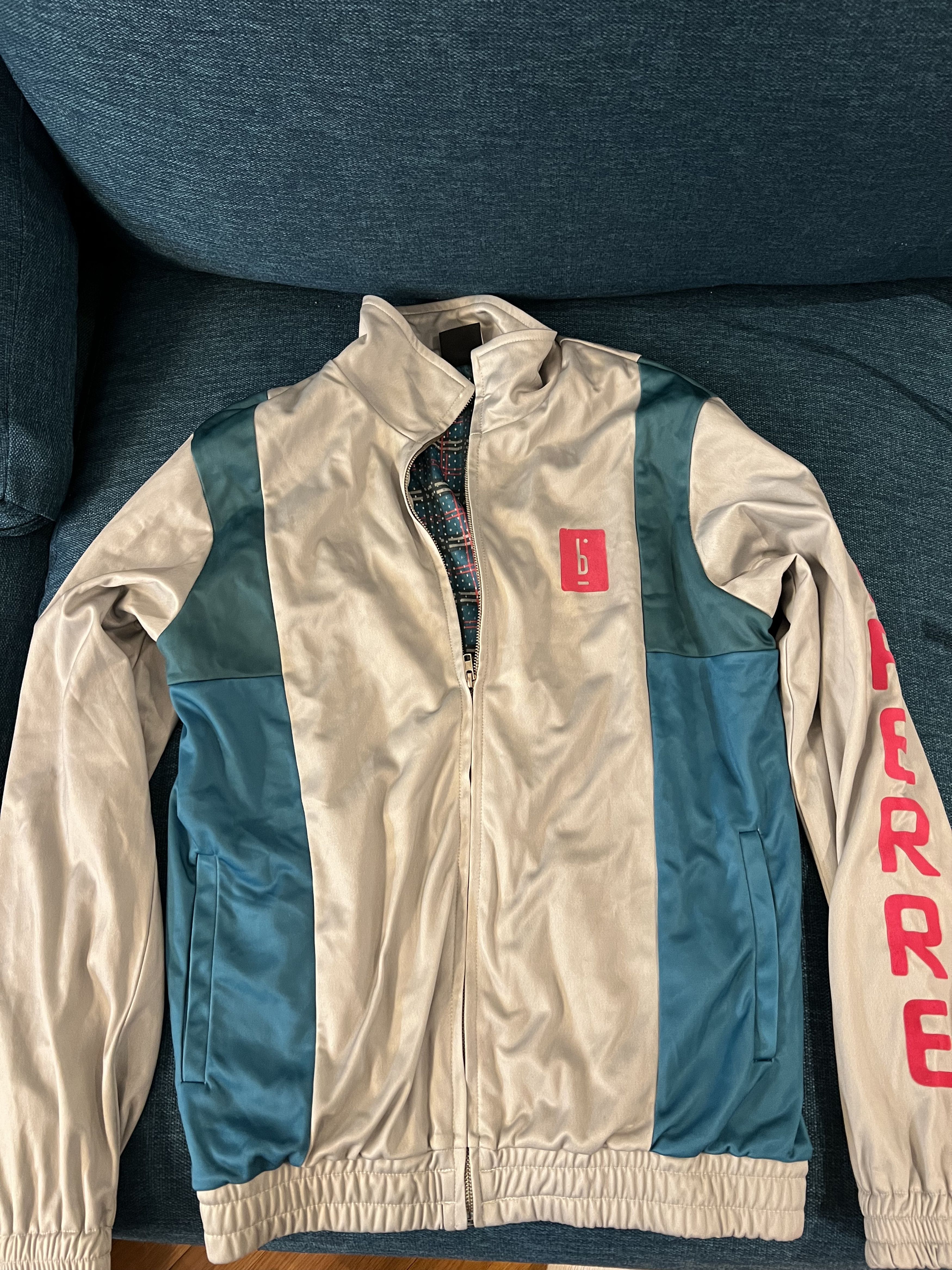 image of Pigalle Basketball Duperre Track Jacket in Teal, Men's (Size Large)