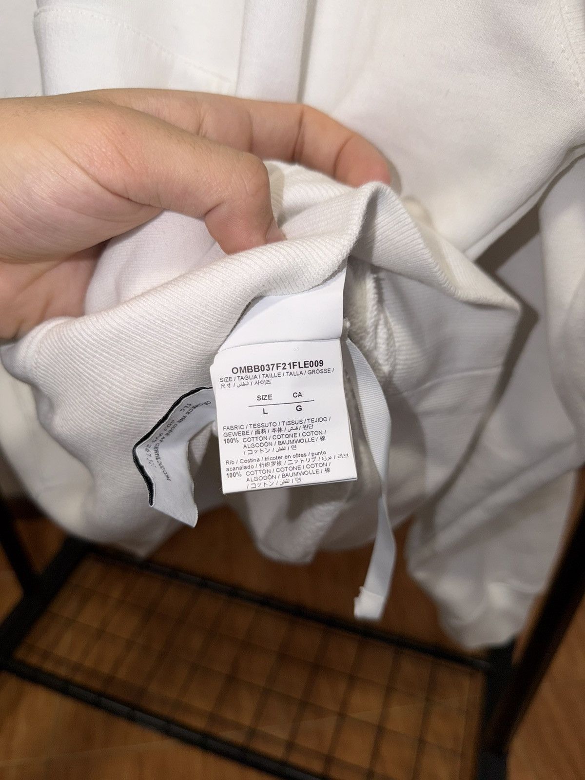 Off-White OFF WHITE CARAVAGGIO PAINTING WHITE HOODIE Size US L / EU 52-54 / 3 - 6 Thumbnail