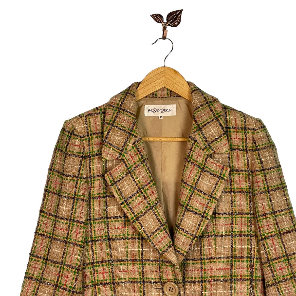 Yves Saint Laurent Yves Saint Laurent Tweed Blazer Size XS / US 0-2 / IT 36-38 - 3 Thumbnail