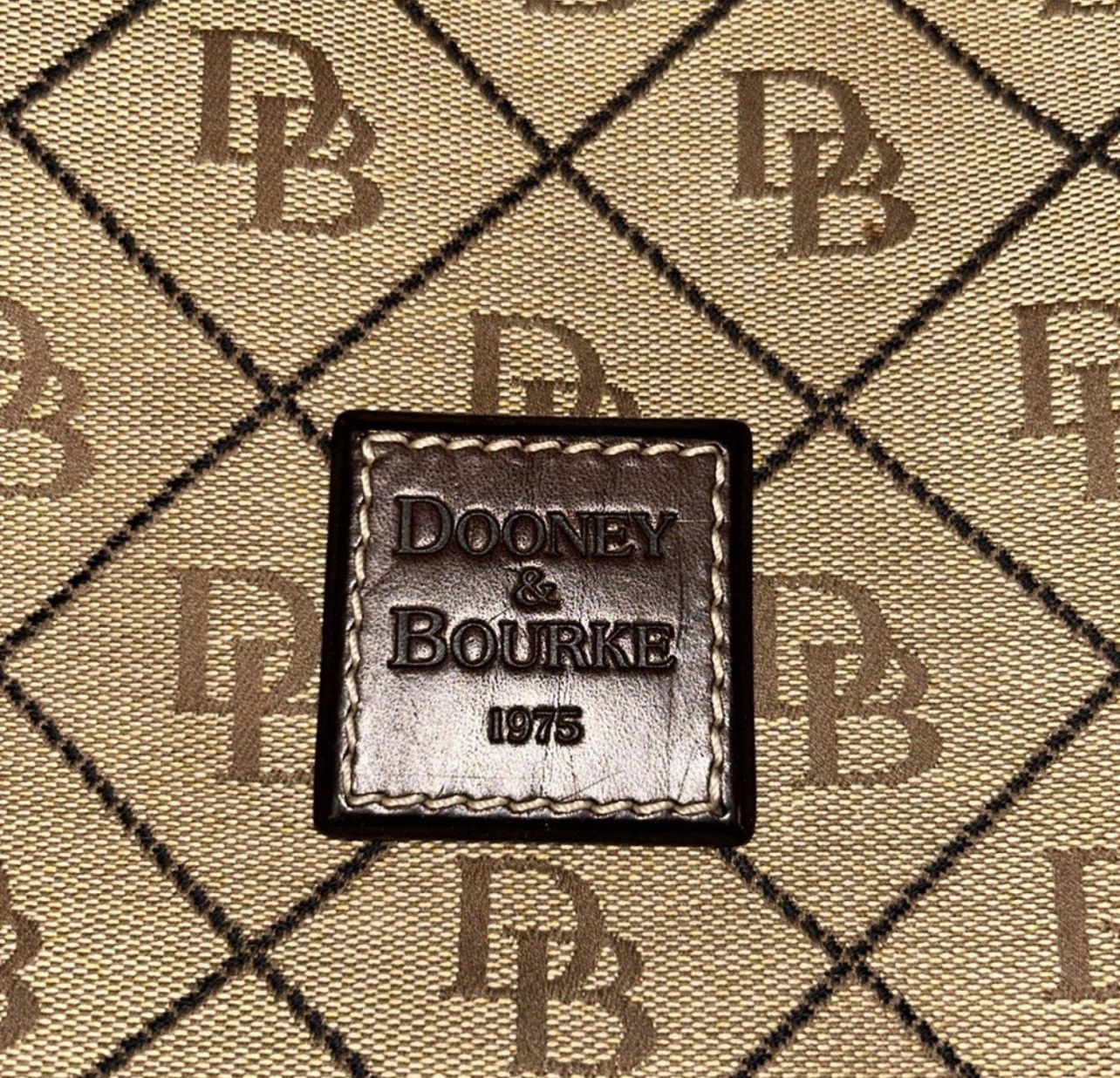 Dooney & Bourke Dooney & Bourke Classic Monogram Canvas and Leather Handbag Size ONE SIZE - 3 Thumbnail