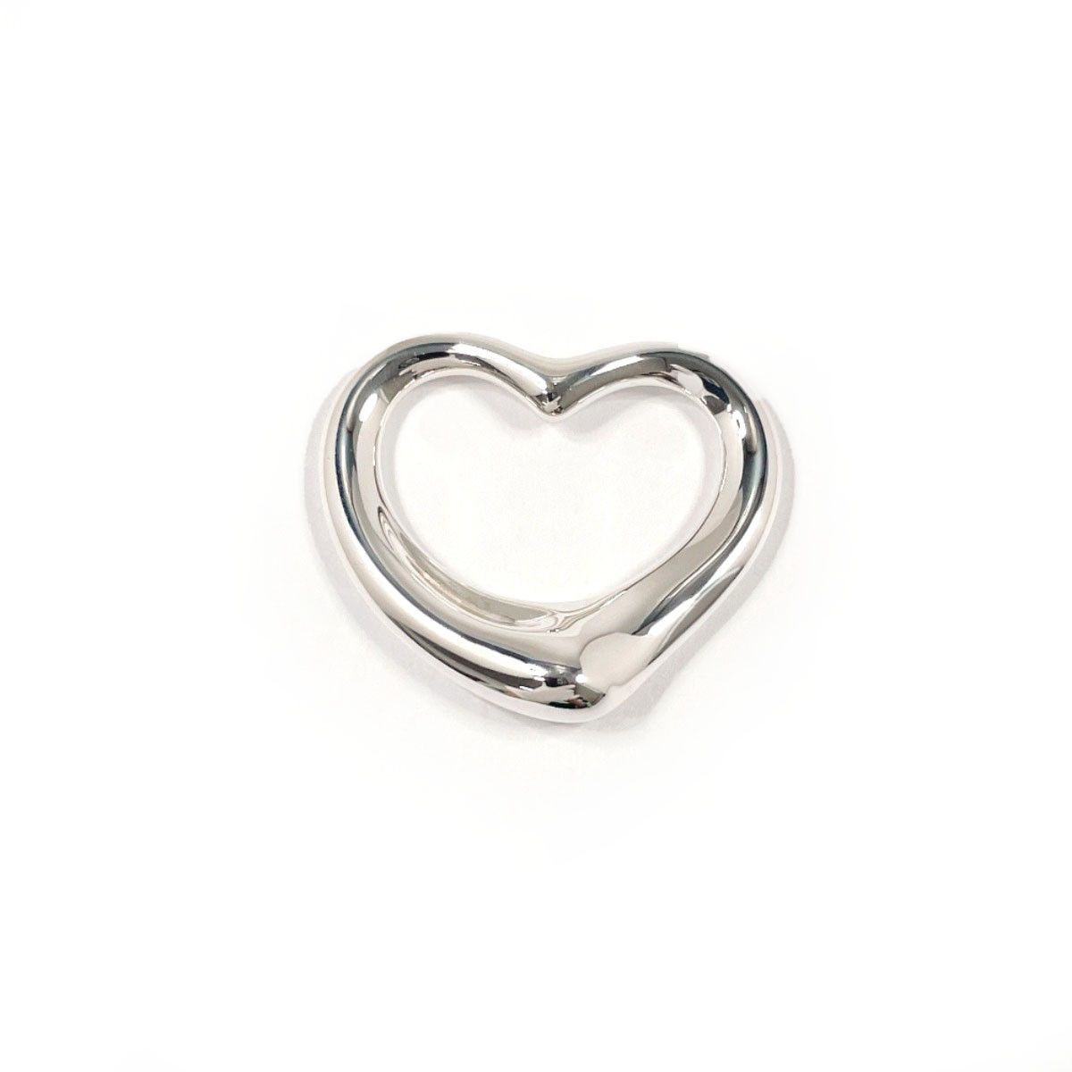 Tiffany & Co. Tiffany&Co. Open Heart Elsa Peretti Silver 925 Pendant Metal Necklace DUTY FREE for USA