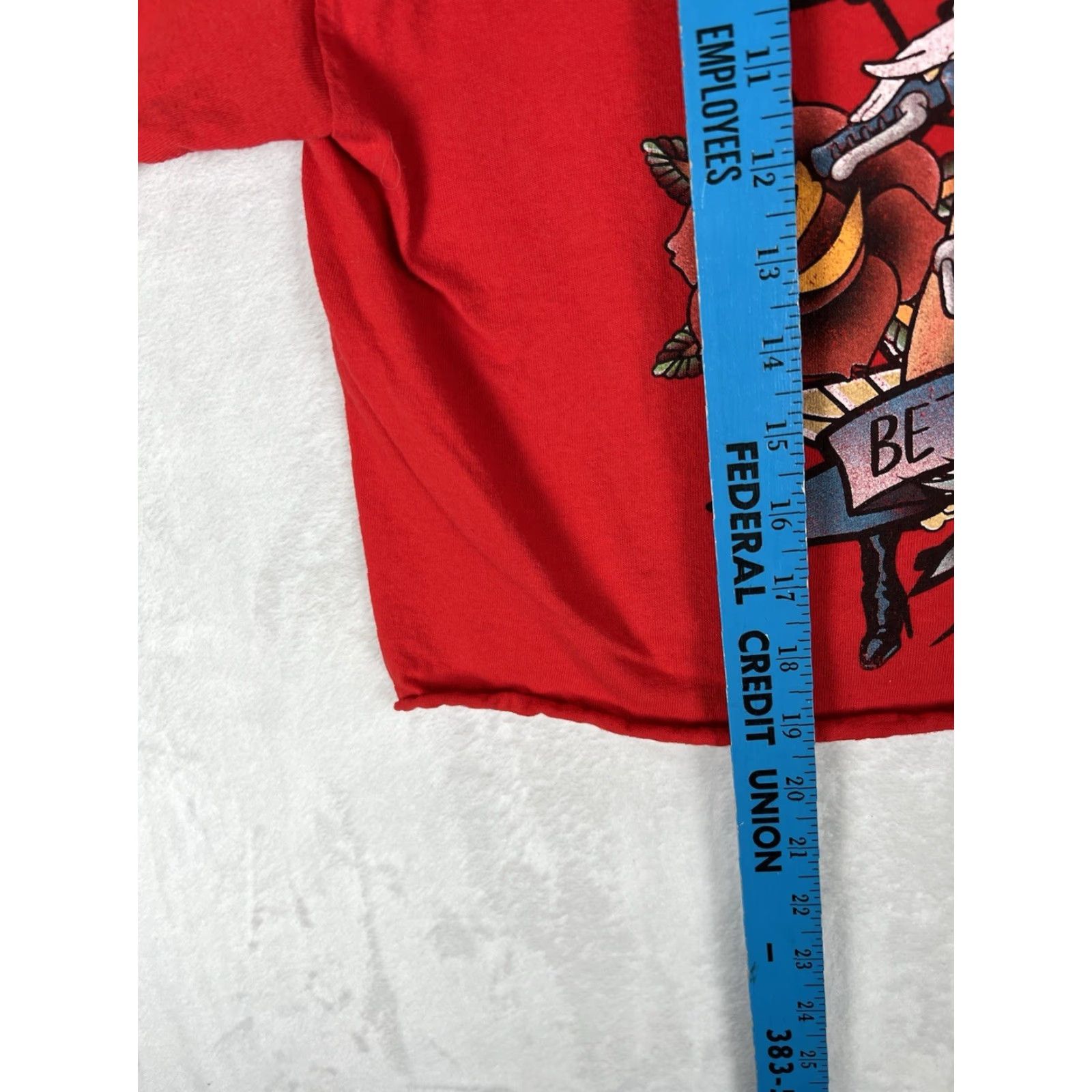 Vintage Betty Boop Crop Top T-Shirt Women's L Red Biker Retro Y2K 90s Cropped Shirt Size L / US 10 / IT 46 - 5 Thumbnail