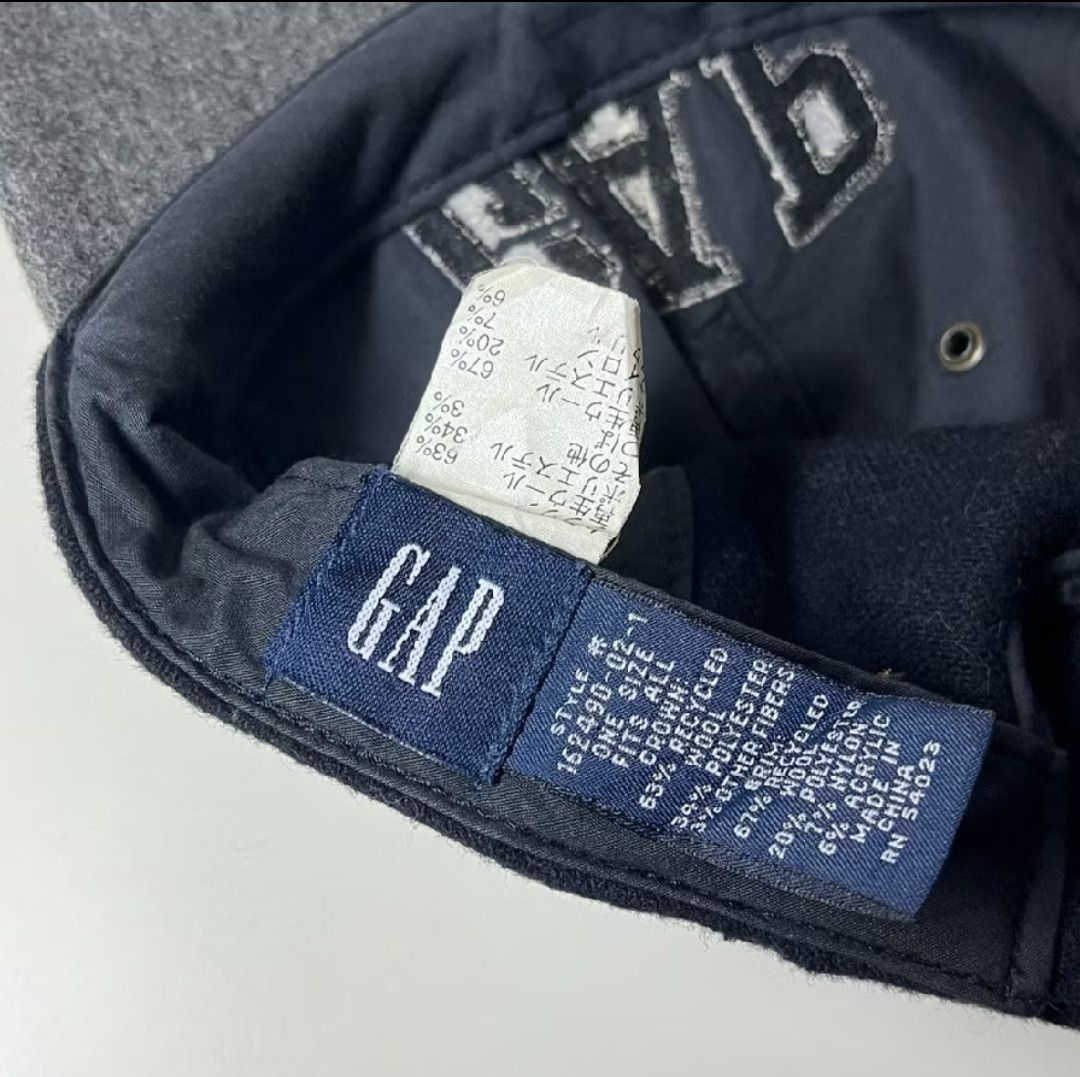 Gap Vintage GAP Spellout Logo Baseball Cap OSFA Wool Blend Size ONE SIZE - 6 Thumbnail