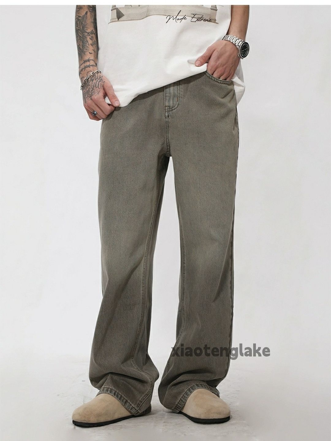 Jean × Vintage washed faded cleanfit yuppie y2k loose baggy jeans Size US 32 / EU 48 - 5 Thumbnail