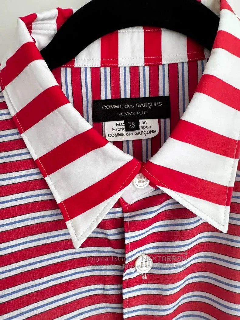 Comme des Garcons CDG Red White Stripe Shirt XS. Size US XS / EU 42 / 0 - 6 Thumbnail