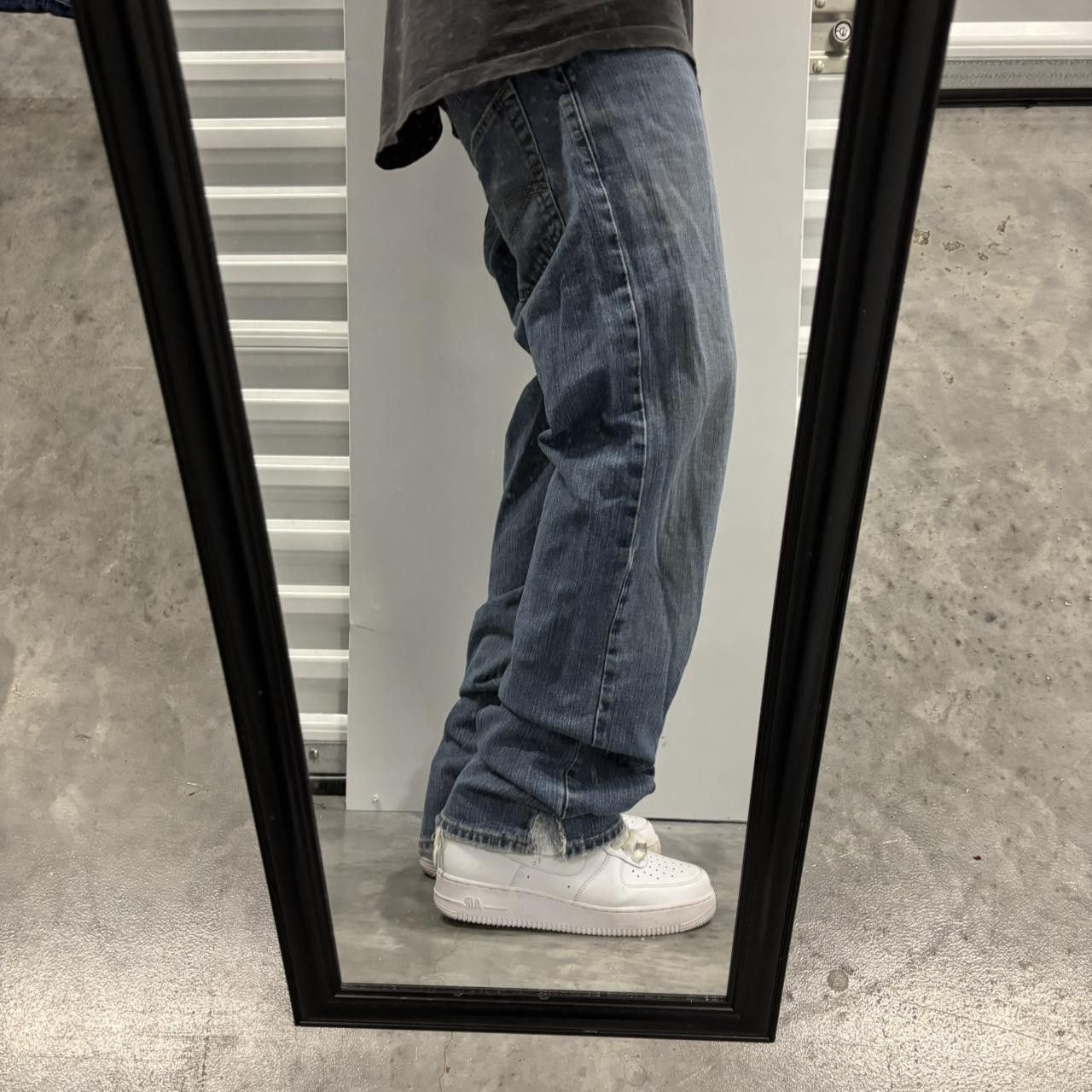 Japanese Brand × Vintage Crazy Vintage Y2K/2000s Grunge Dark Wash Denim Jeans! Size US 34 / EU 50 - 2 Thumbnail
