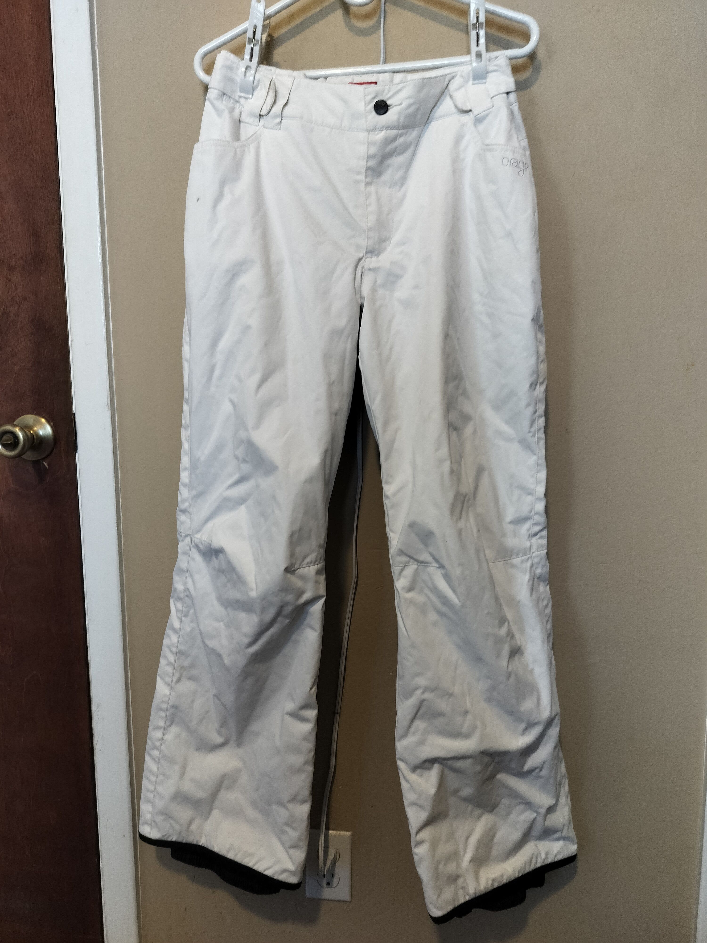 Orage Women's White Snow Pants by Orage, Size L, Adjustable Waist Size 28" / US 6 / IT 42 - 1 Thumbnail