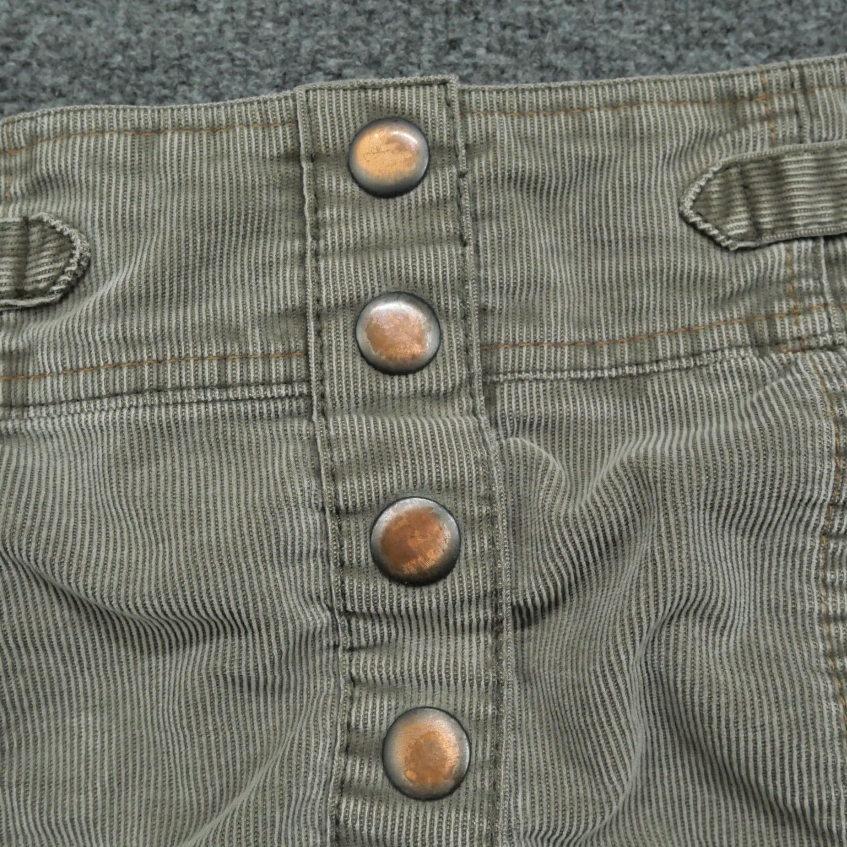 Gap VINTAGE Gap Skirt Womens 1 28 Gray Corduroy Snap Y2K Casual Short Pencil Style Skirt Womens Size 25" / US 0 / IT 36 - 3 Thumbnail