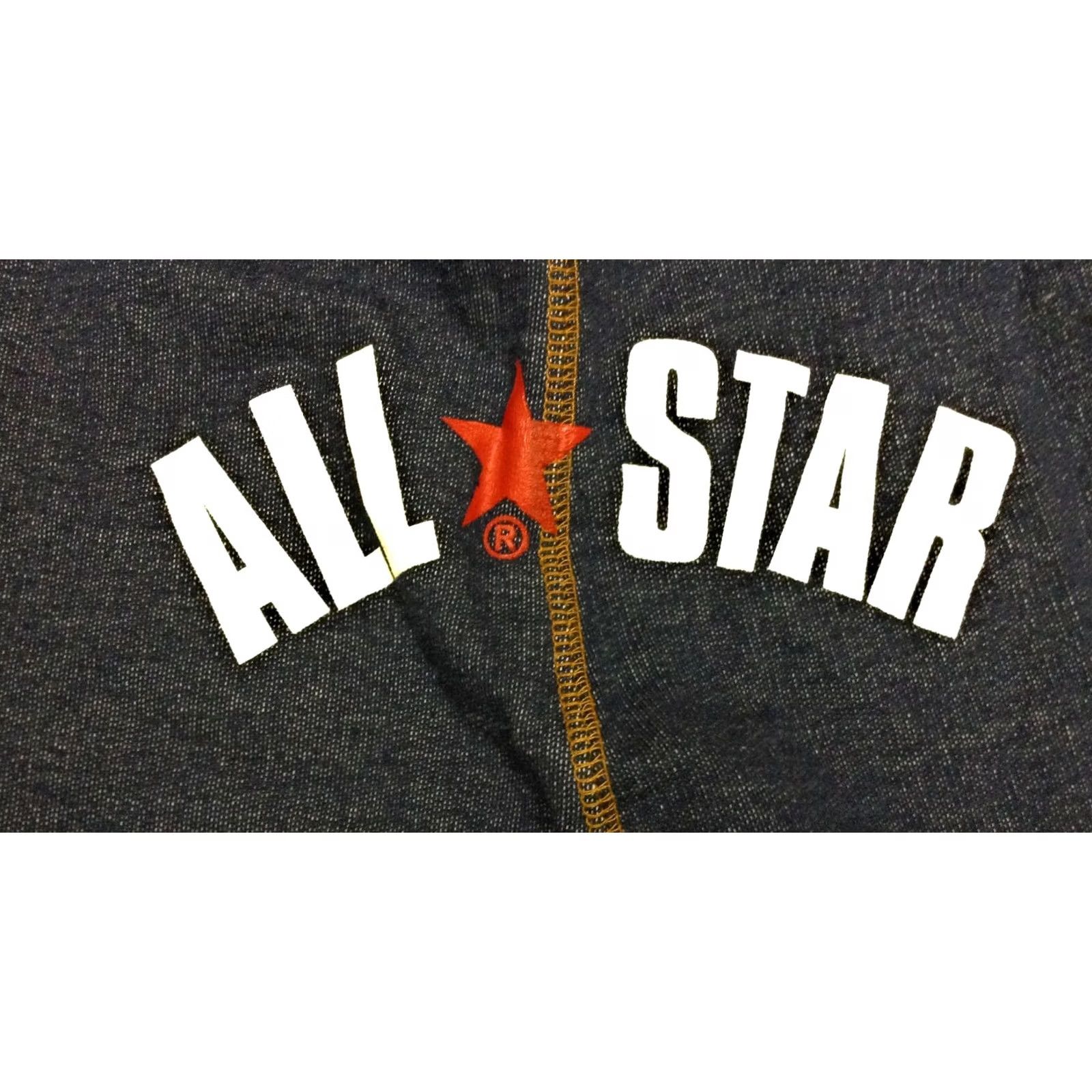 Converse Converse All Star Roll Waist Blue Denim Look Sweat Pants Womens L 100% Cotton Size 36" / US 14 / IT 50 - 3 Thumbnail