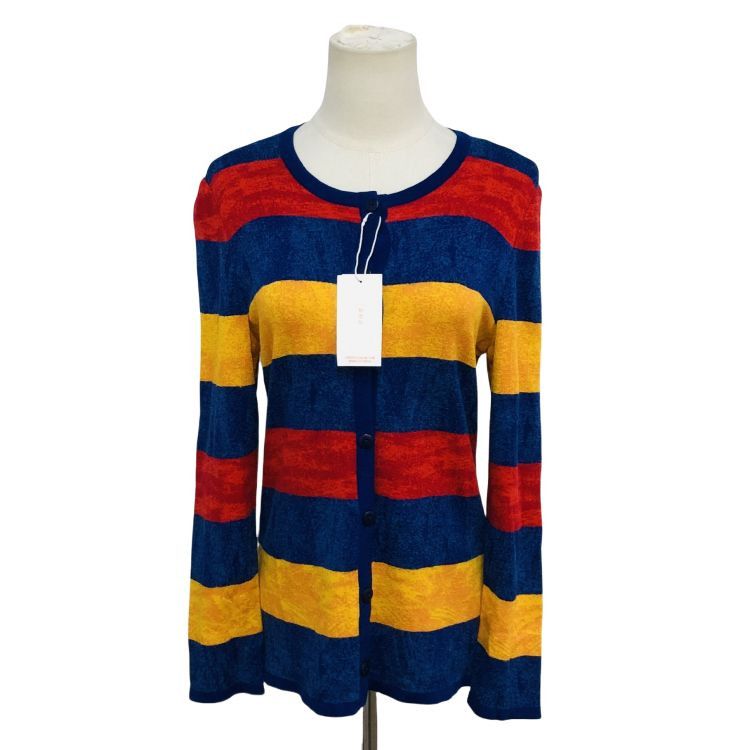 Yves Saint Laurent Yves Saint Laurent Striped Knit Cardigan Size M Size US M / EU 48-50 / 2 - 1 Thumbnail
