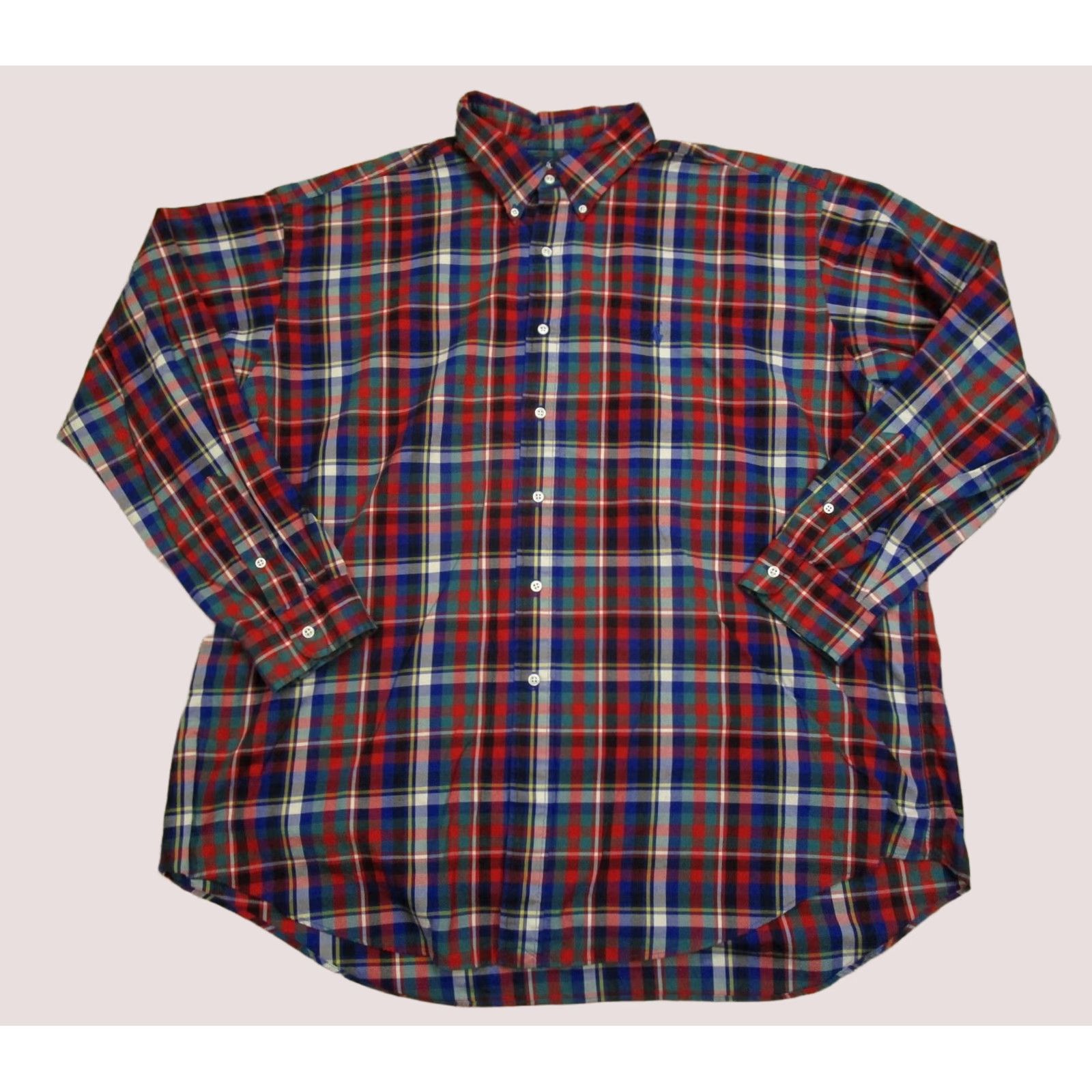 Ralph Lauren Ralph Lauren Shirt Men 2XL Red Blue Plaid Blake Button-Down Long Sleeve Classic Button-Up Knit? Size US XXL / EU 58 / 5 - 1 Thumbnail