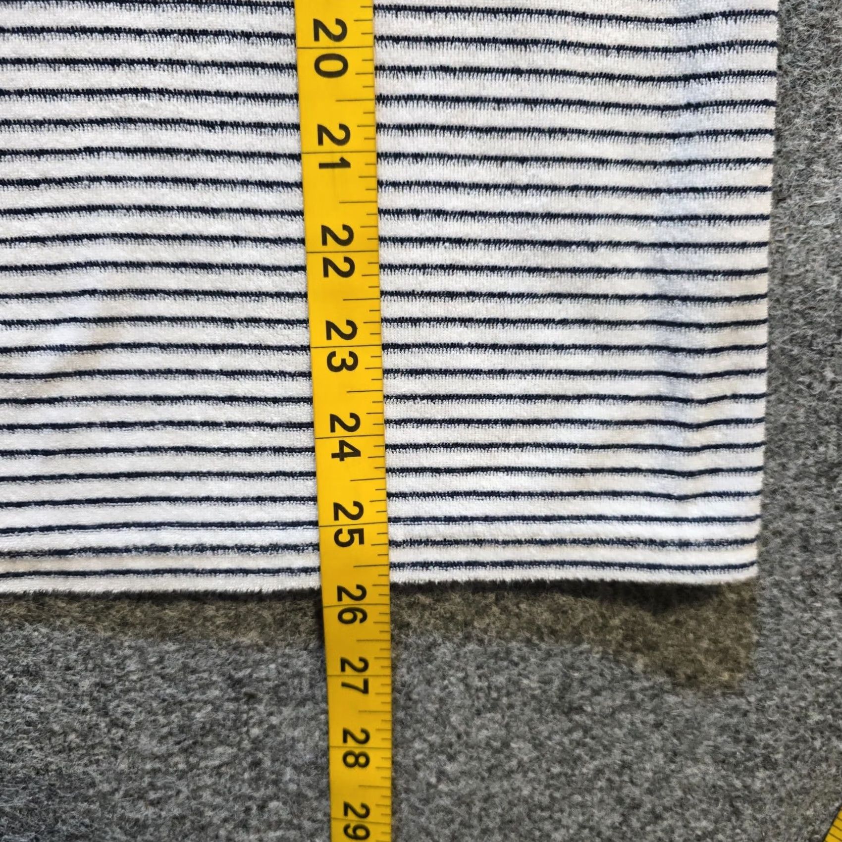 J. Jill J. Jill Top Hoodie Womens Size M White Black Striped Terry Cloth Hooded Casual Fit Shirt Size M / US 6-8 / IT 42-44 - 7 Thumbnail