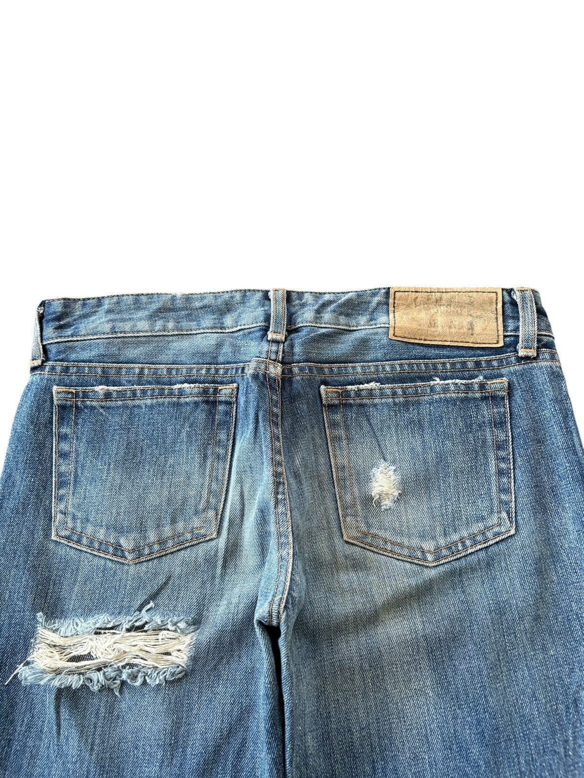 MOUSSY Vintage Japanese Moussy Distress Low Rise Flare Jeans Size 30" / US 8 / IT 44 - 4 Thumbnail