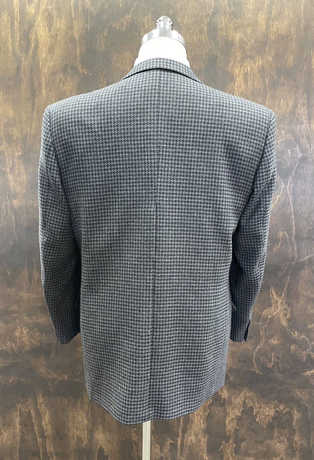 Ermenegildo Zegna × Vintage Houndstooth Check Wool Jacket Size 40R - 4 Thumbnail