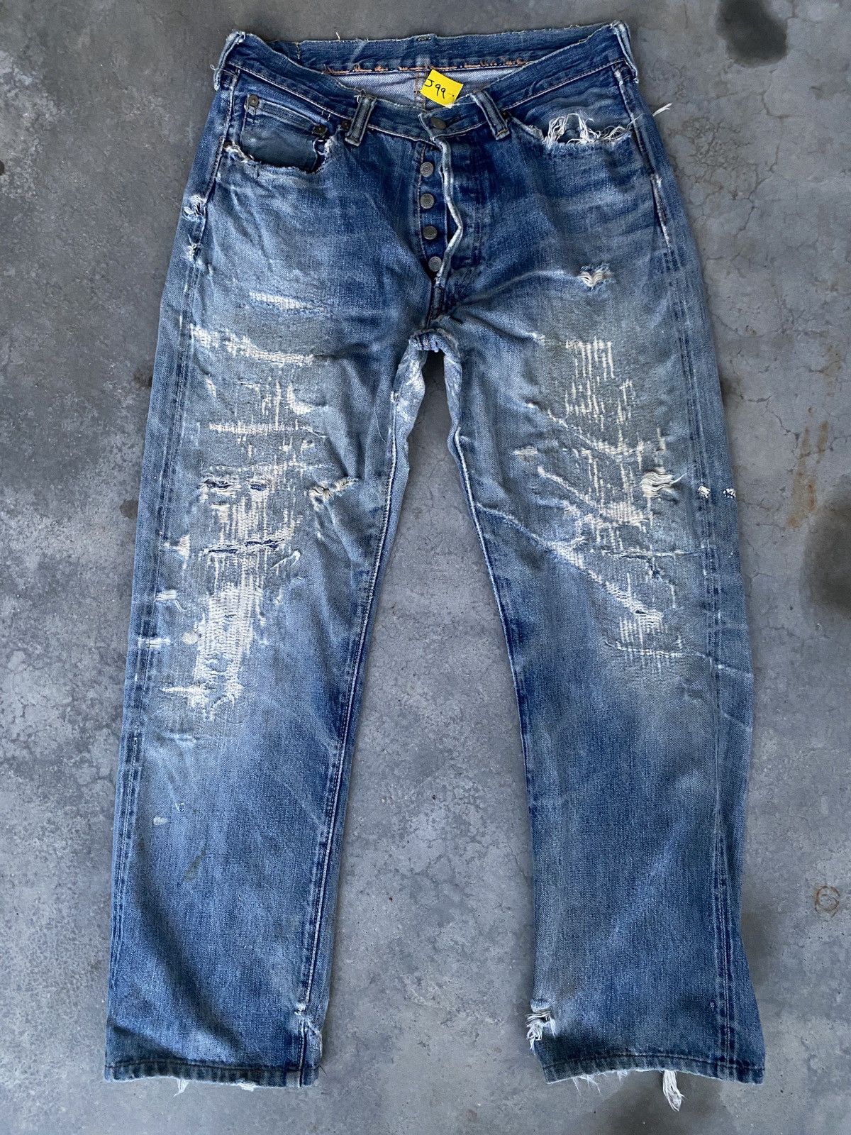 Full Count & Co. Full count selvedge distressed denim Size US 30 / EU 46 - 1 Thumbnail