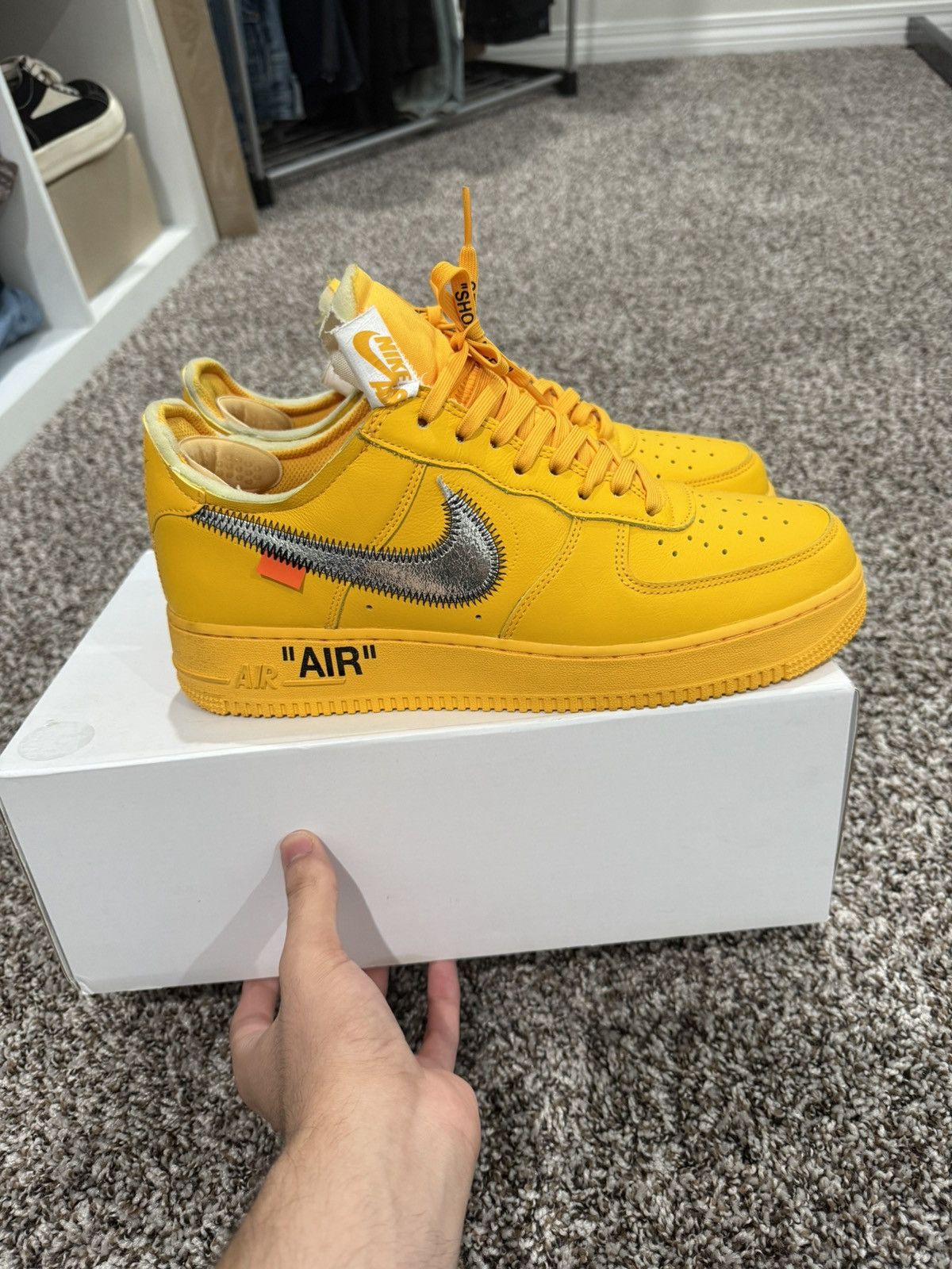 Nike × Off-White Off white Air Force 1 lemonade Size US 10 / EU 43 - 8 Thumbnail