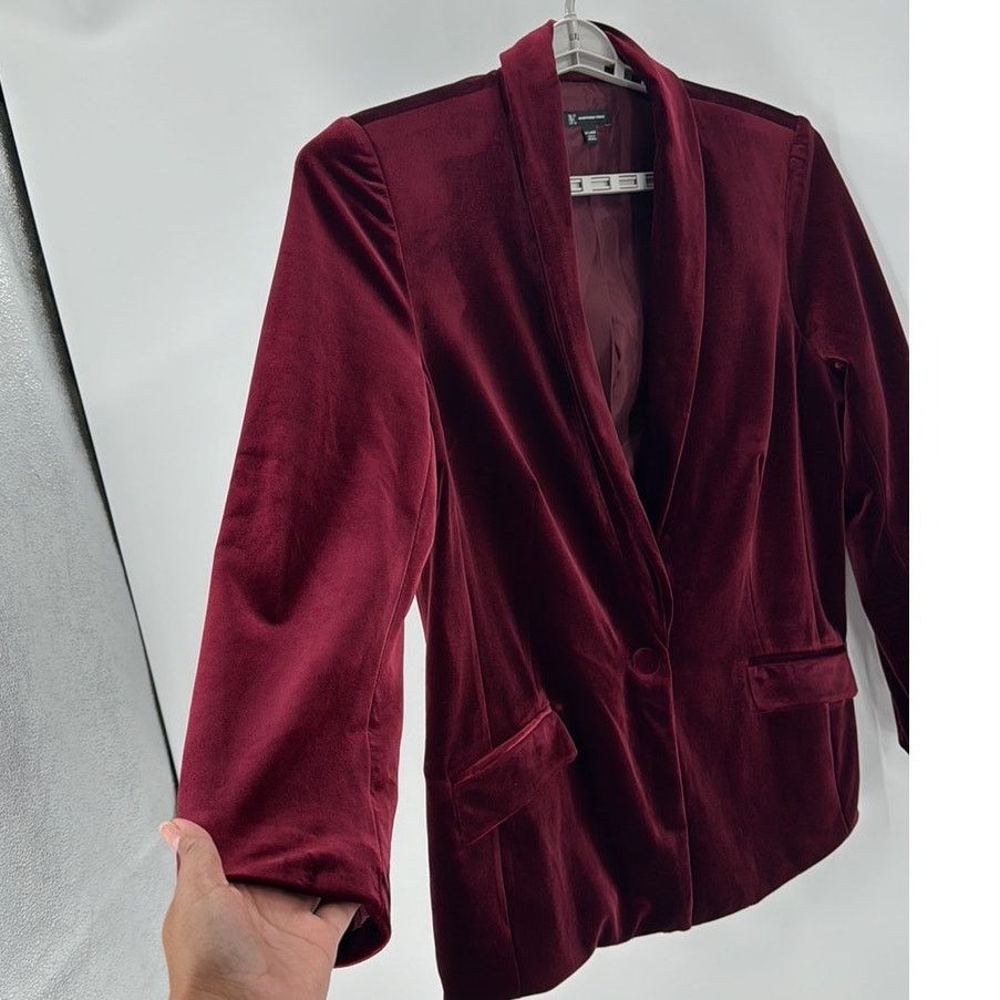 Other International Concepts maroon Velvet Blazer holiday size XXL Size XXL / US 16-18 / IT 52-54 - 6 Thumbnail