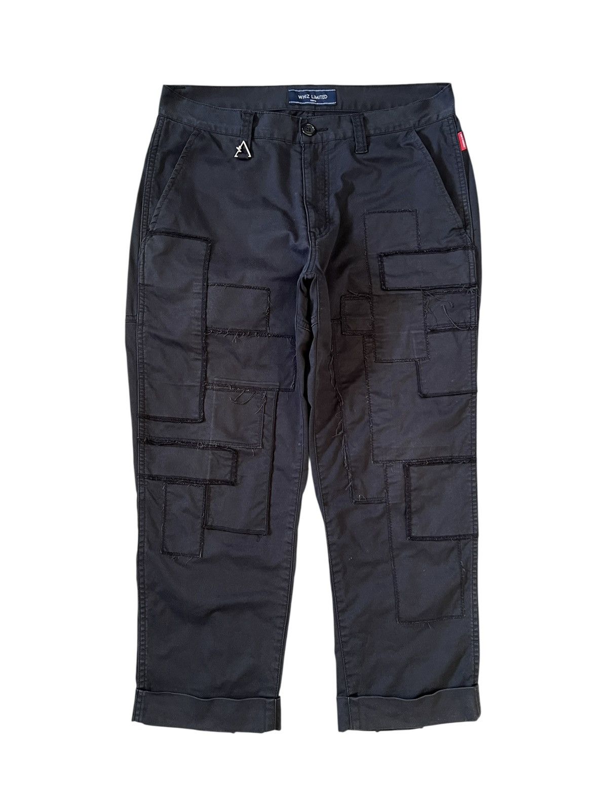 Japanese Brand × WHIZ LIMITED AW14 Whiz Limited Patchwork Cropped Trousers Undercover Size US 33 - 2 Thumbnail