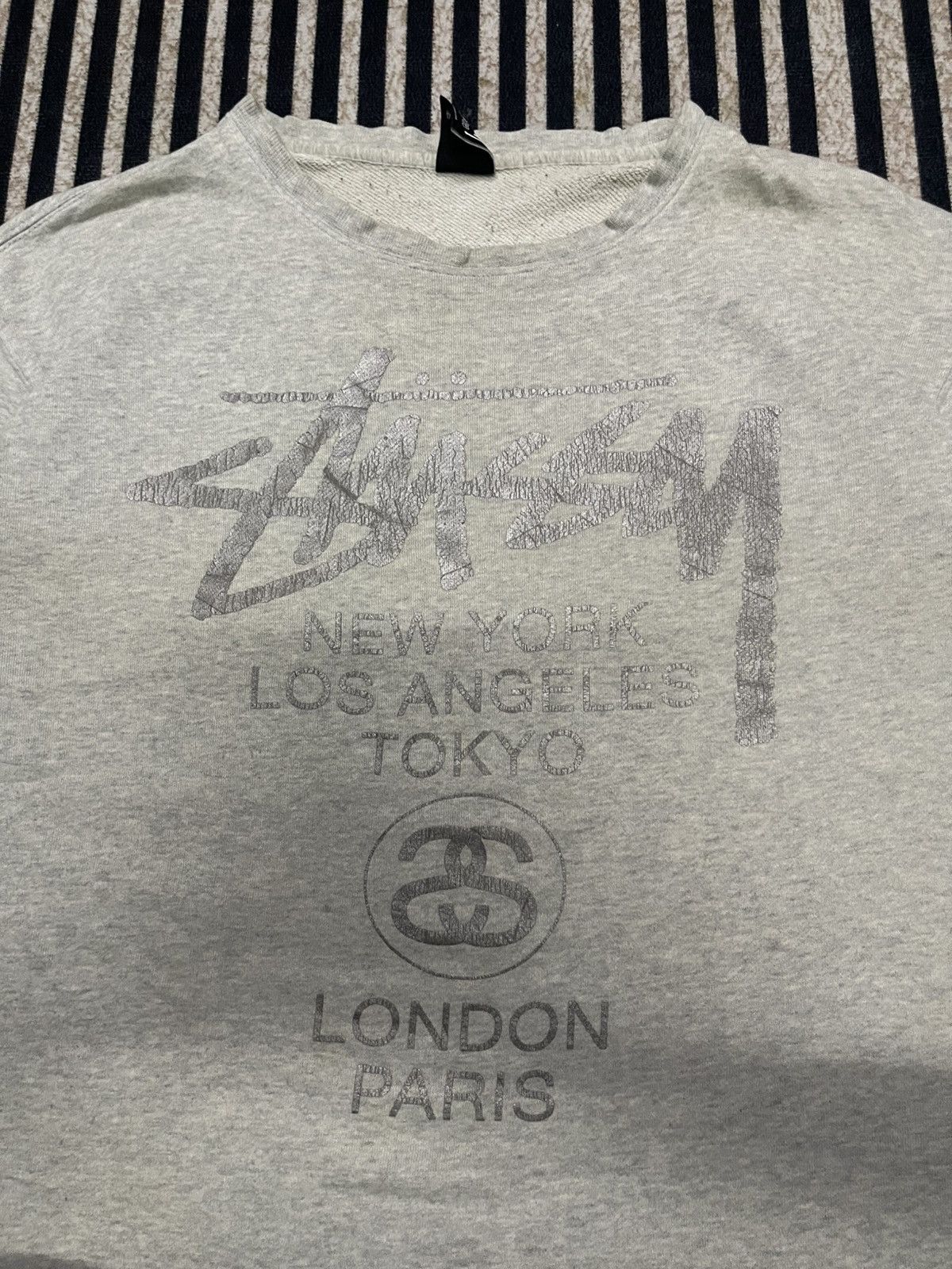 Stussy Y2K STUSSY WORLDTOUR SWEATSHIRT GOLDPRINT Size US XL / EU 56 / 4 - 7 Thumbnail