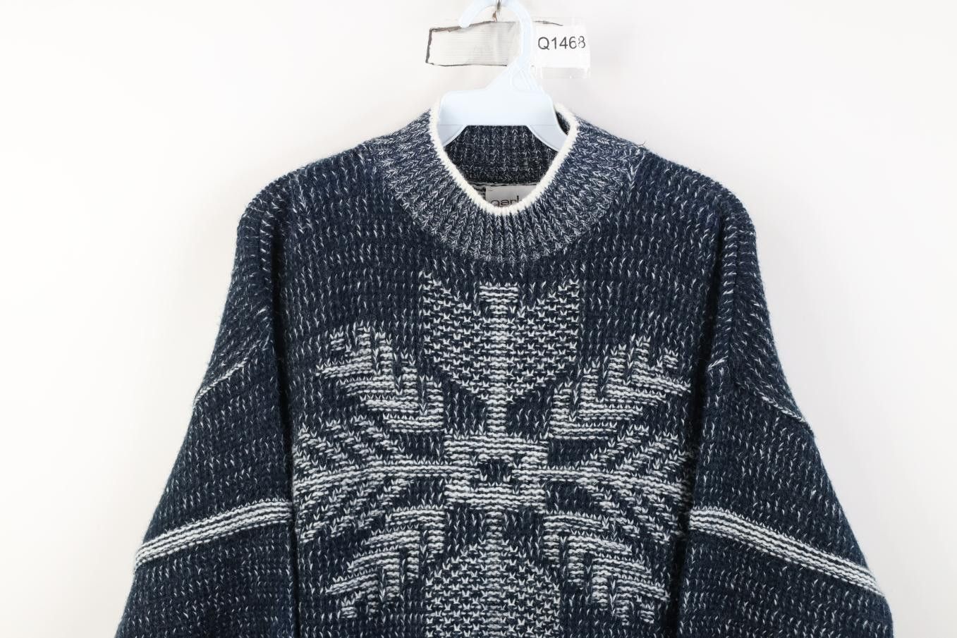 Vintage Vintage 90s Streetwear Christmas Snowflake Mock Neck Sweater Size L / US 10 / IT 46 - 2 Thumbnail