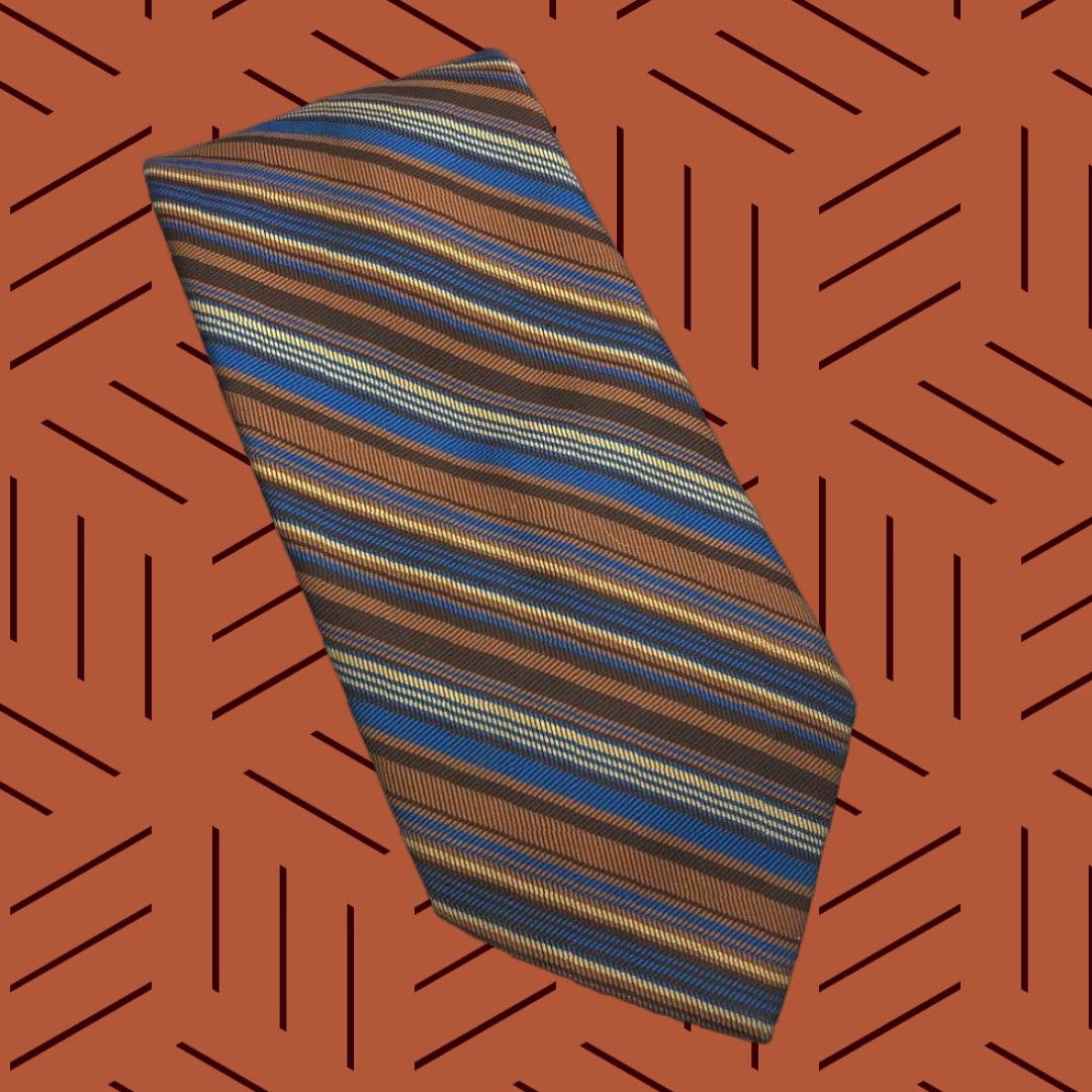 Vintage DiEdwardo Polyester Tie Necktie for Gimbel's Department Stores Wide 3.5" Men XS XS? Size ONE SIZE - 1 Thumbnail
