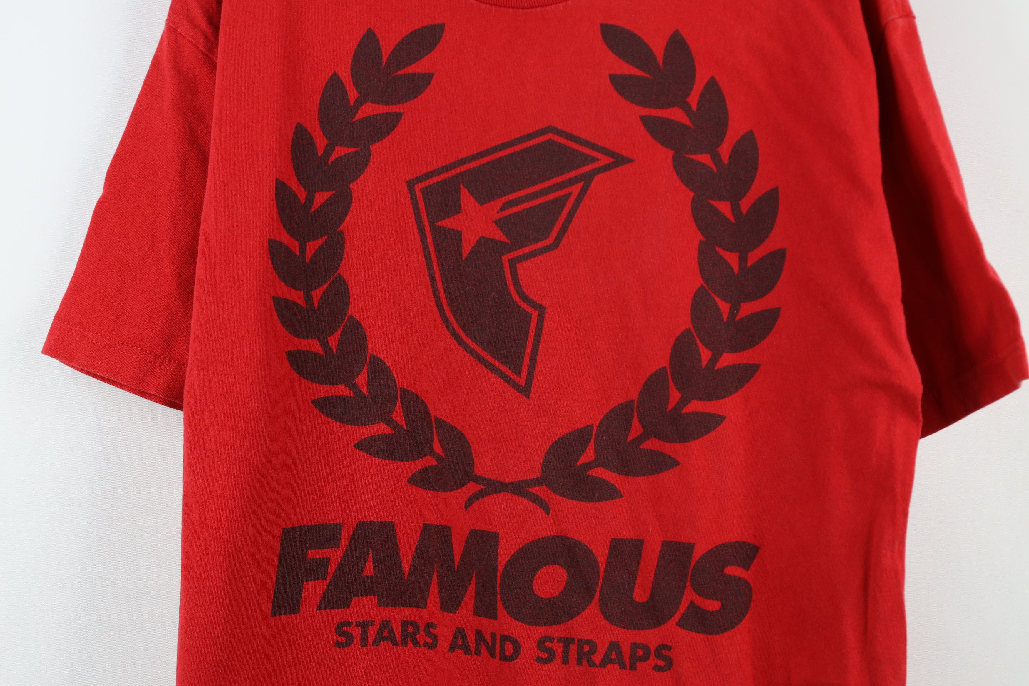 Famous Stars And Straps × Vintage Vintage 90s Y2K Famous Stars and Straps Spell T-Shirt Red Size US L / EU 52-54 / 3 - 4 Thumbnail