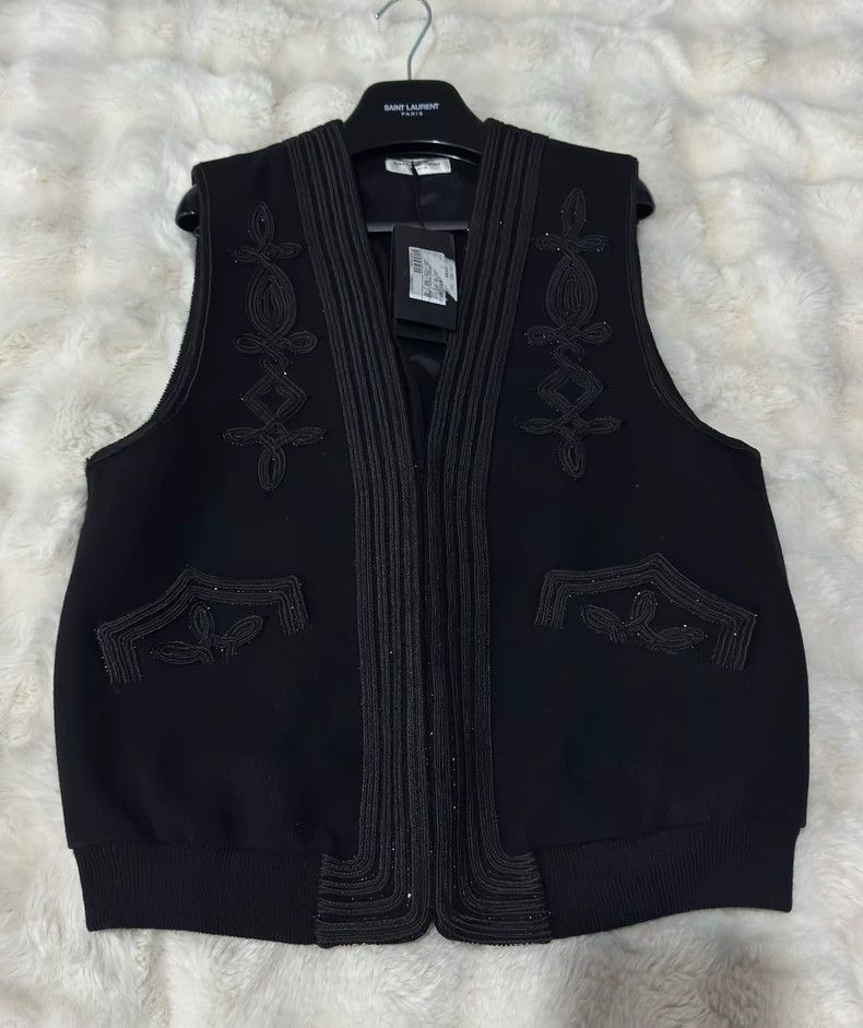 Other Saint Laurent Paris Show style rhinestone embroidered vest Size US M / EU 48-50 / 2 - 1 Thumbnail