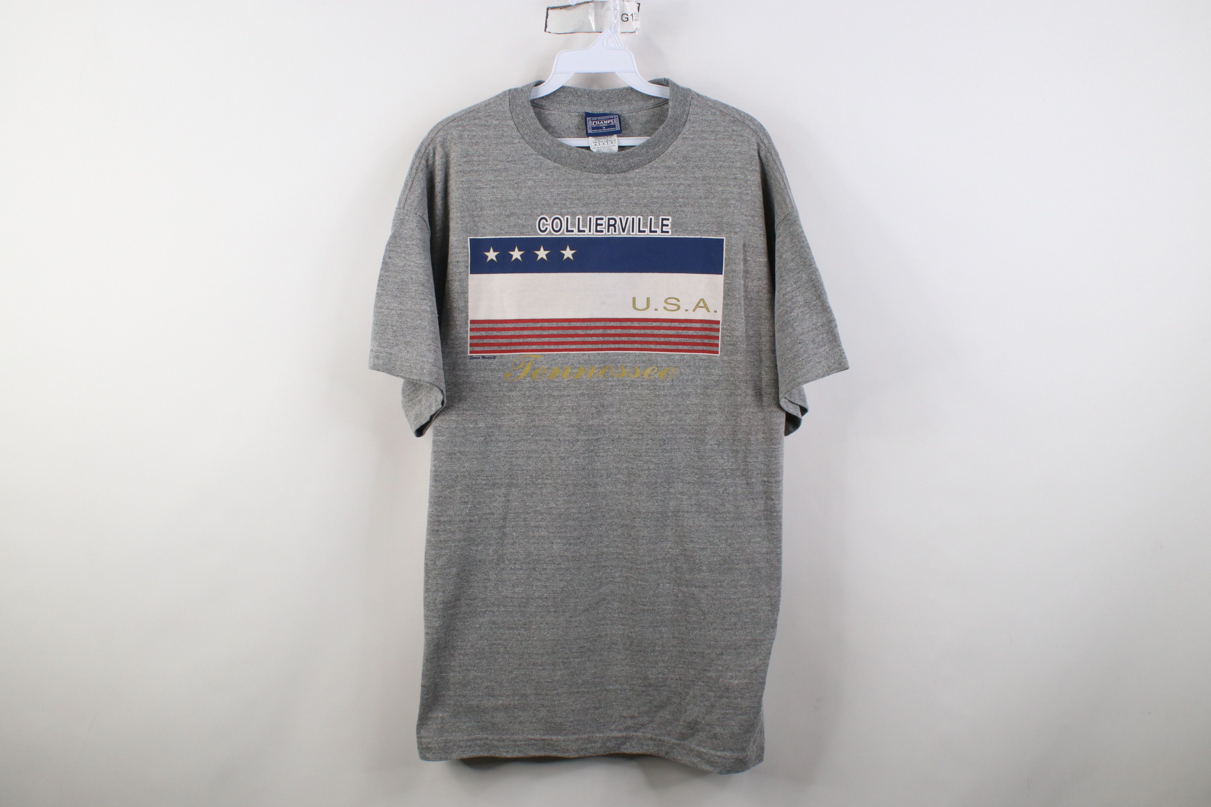 Vintage Vintage 90s Collierville Tennessee Flag Short Sleeve T-Shirt Size US M / EU 48-50 / 2 - 1 Thumbnail