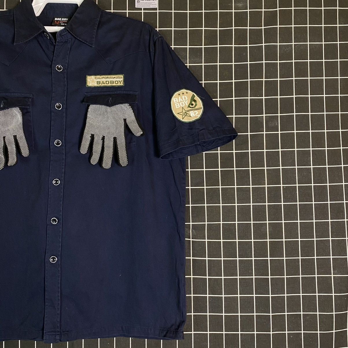 JNCO Y2K BAD BOY PATCHES BUTTON UP OVERSIZED WORKSHIRT Size US M / EU 48-50 / 2 - 4 Thumbnail