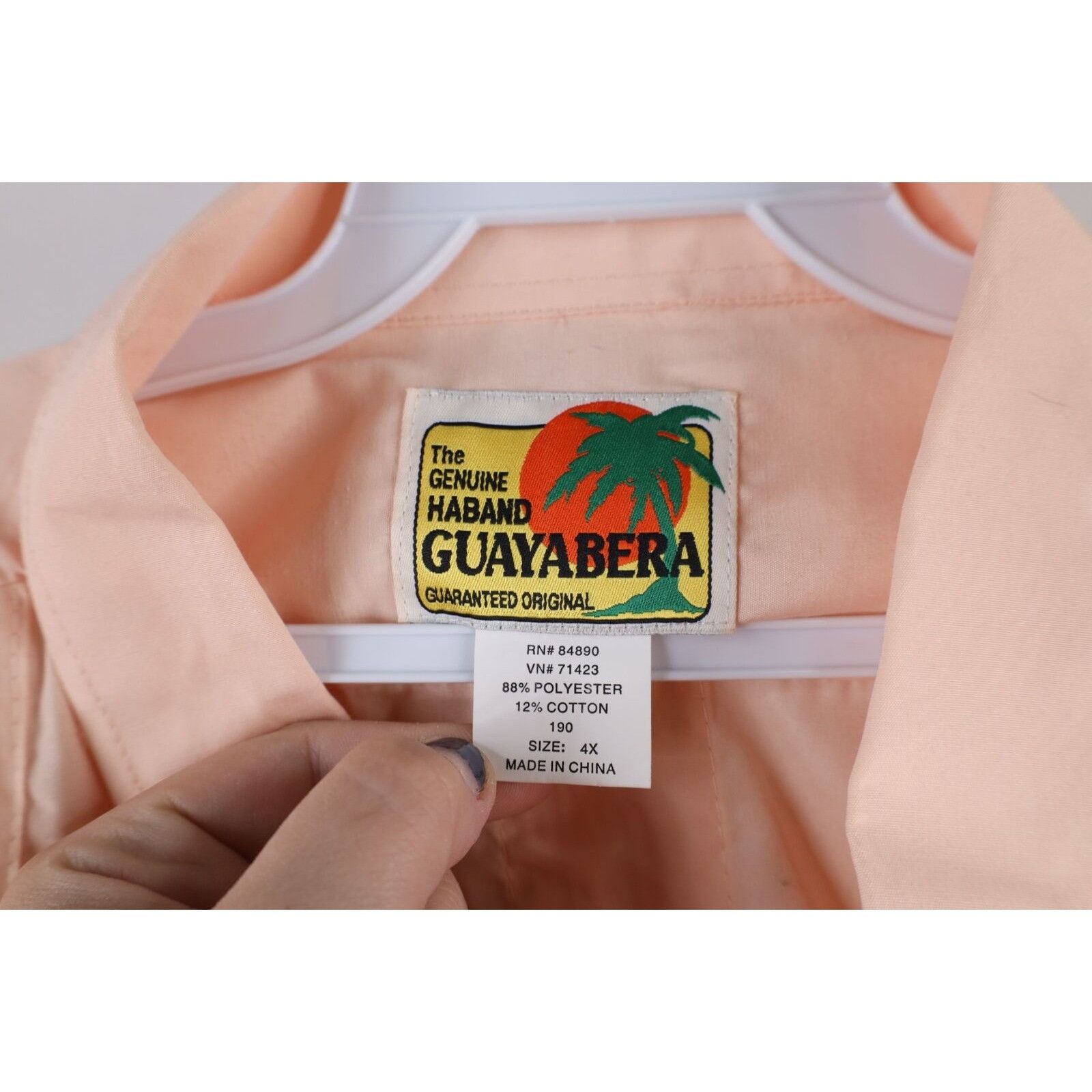 Vintage Vintage 90s Guayabera Beach Wedding Short Sleeve 4XL Size US XXL / EU 58 / 5 - 6 Thumbnail
