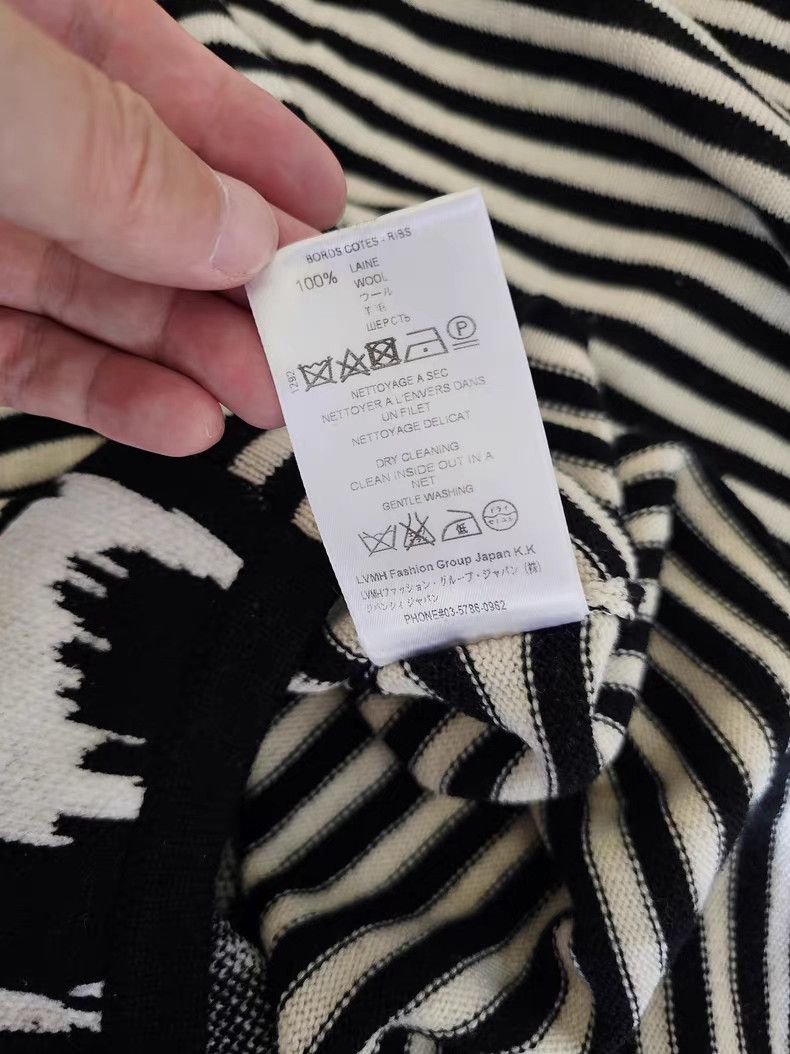 Givenchy Givenchy Black & White Striped & Leopard Print Wool Sweater Size US XS / EU 42 / 0 - 4 Thumbnail