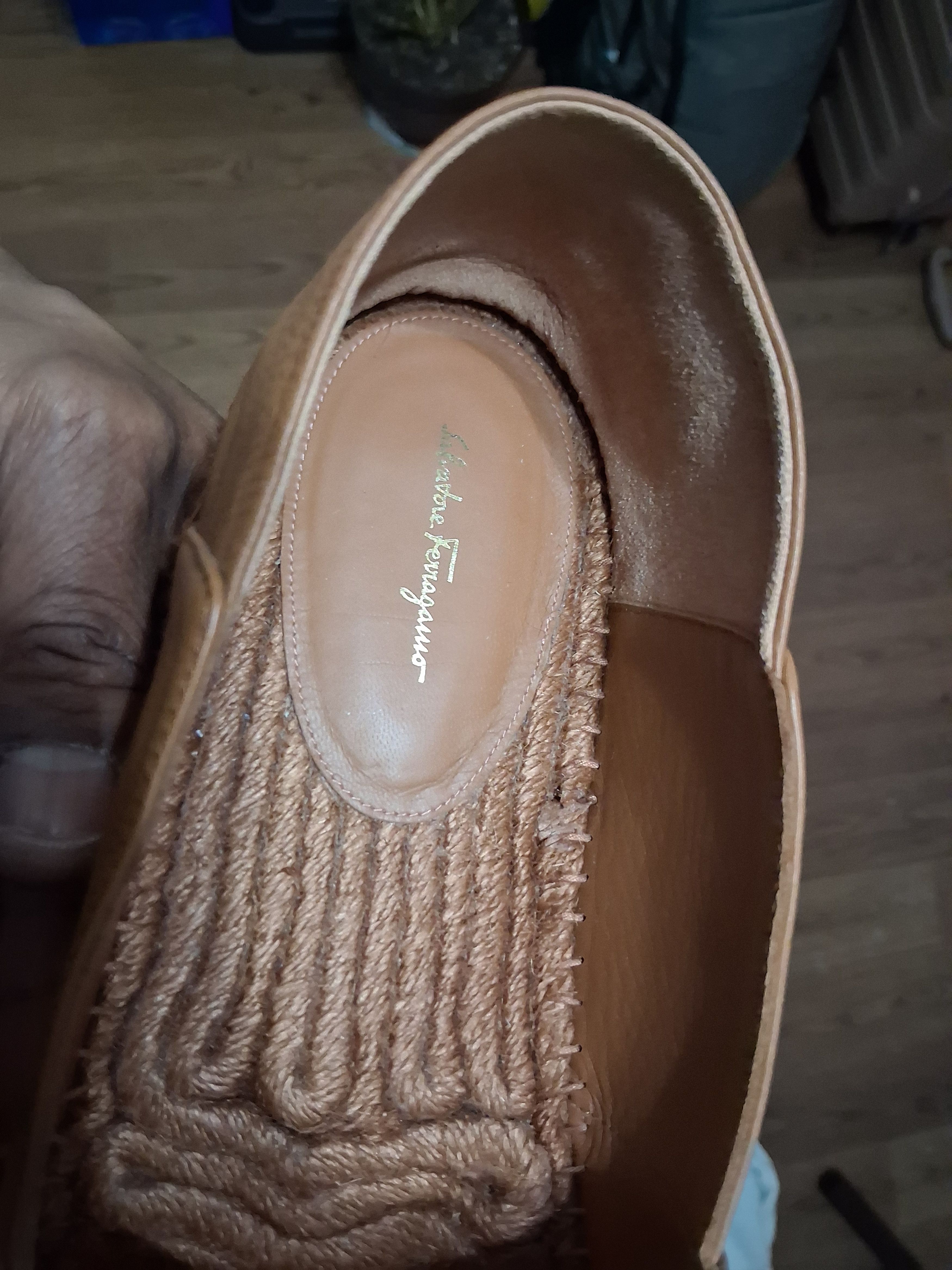 Salvatore Ferragamo Salvatore Ferragamo "Gus" Leather Espadrilles ♥️ – FULL SET Size US 12 / EU 45 - 8 Thumbnail