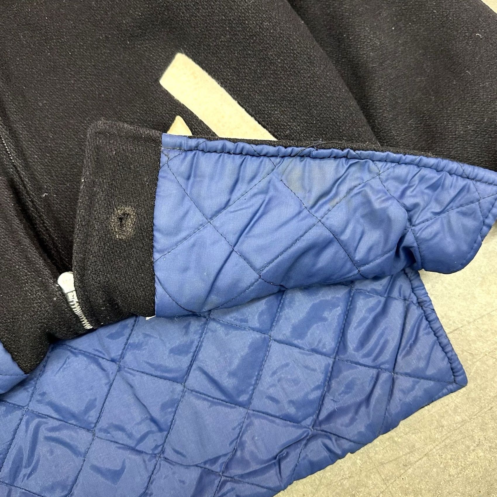 Vintage VINTAGE Fordham Varsity Wool Jacket USA Made 70/80s M/L Blue Two Way Zip Up Look Letterman Mens Size US M / EU 48-50 / 2 - 4 Thumbnail