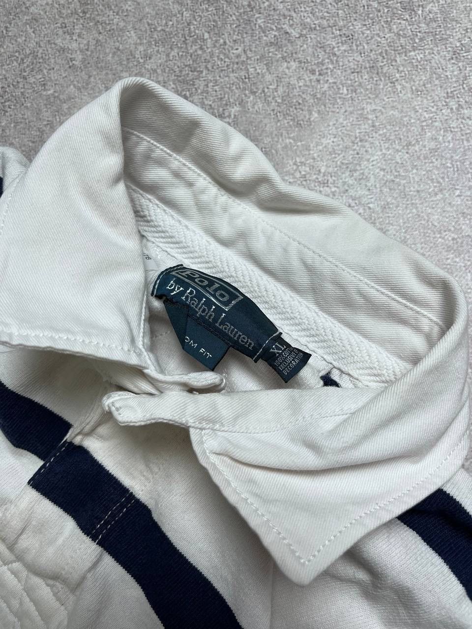 Polo Ralph Lauren × Vintage Vintage Polo Ralph Lauren Striped Rugby Shirt XL Size US XL / EU 56 / 4 - 3 Thumbnail