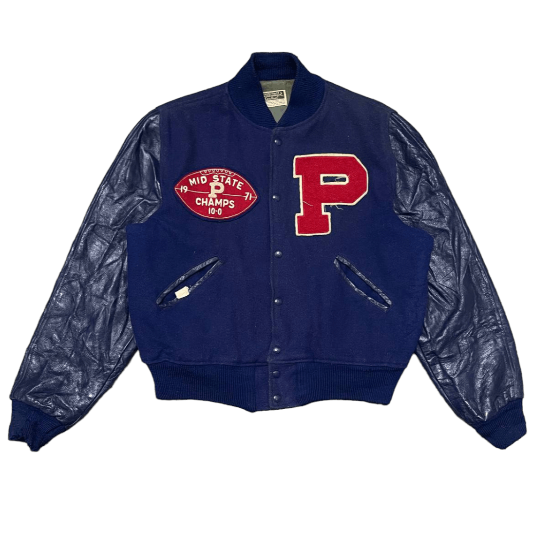 NFL Vintage 70's NFL Varsity Jacket Wool Leather Sleeve Size US M / EU 48-50 / 2 - 1 Thumbnail