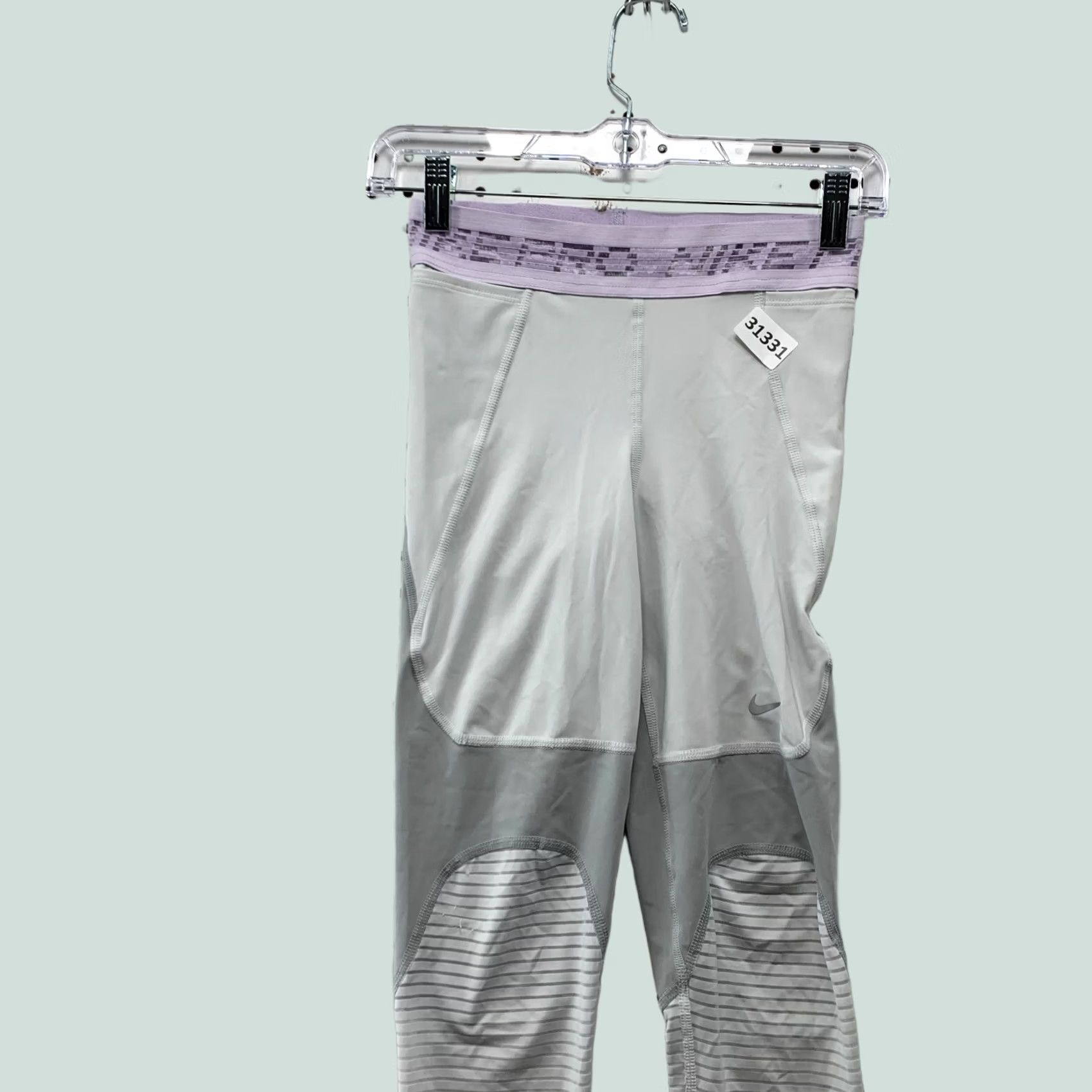 Nike Nike Pro Crop Active Leggings Womens XS White Dri-Fit 24x22 Tights Skinny Baroque? Size 26" / US 2 / IT 38 - 1 Thumbnail