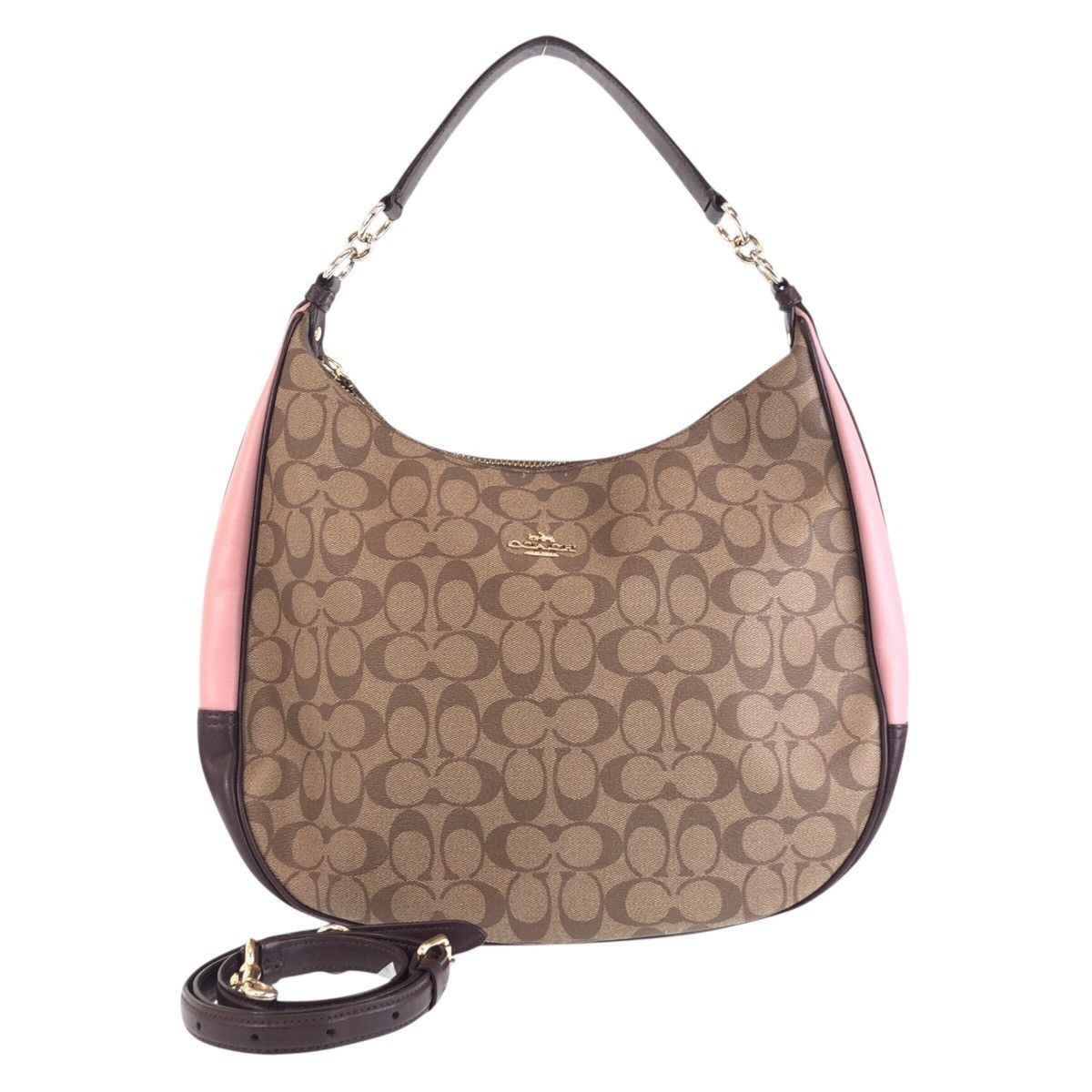 Coach Coach Signature Leather Shoulder Bag 409286 Leather Crossbody Bag 409286 in Beige, Women's