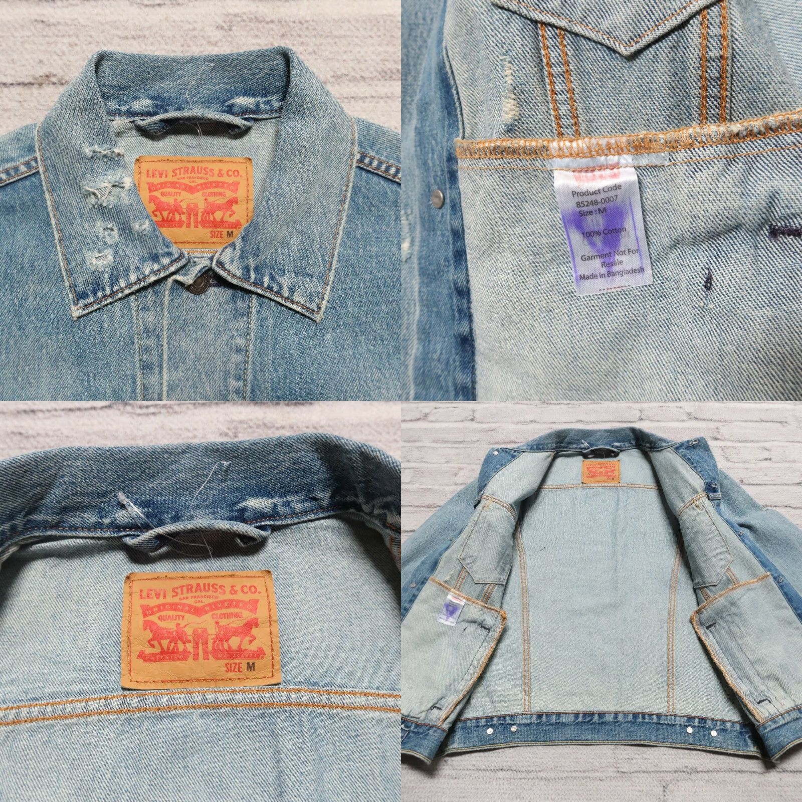 Levi's Levi's Denim Trucker Jacket Type 3 / Jeans Jacket - Light Wash - Size M - Men - Regular - New Sample Size US 31 - 8 Thumbnail