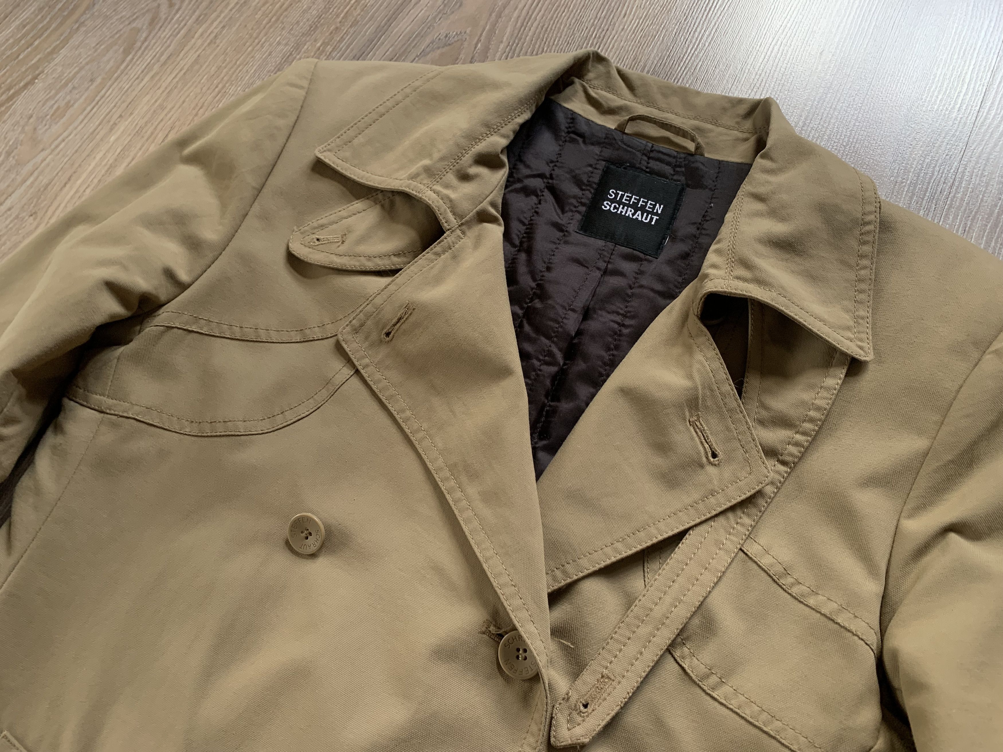 STEFFEN SCHRAUT Steffen Schraut Women's Beige Classic Trench Coat Size M / US 6-8 / IT 42-44 - 4 Thumbnail