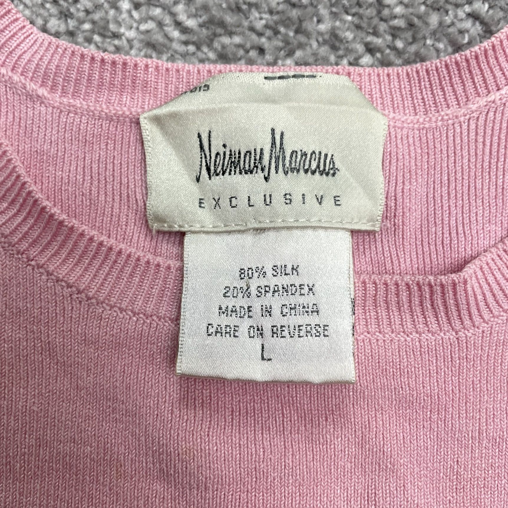 Neiman Marcus Neiman Marcus Vintage Tank Top Womens Large Pink Silk Blend Scoop Neck Sleeveless Basic Knitted Comfort Casual Size L / US 10 / IT 46 - 3 Thumbnail