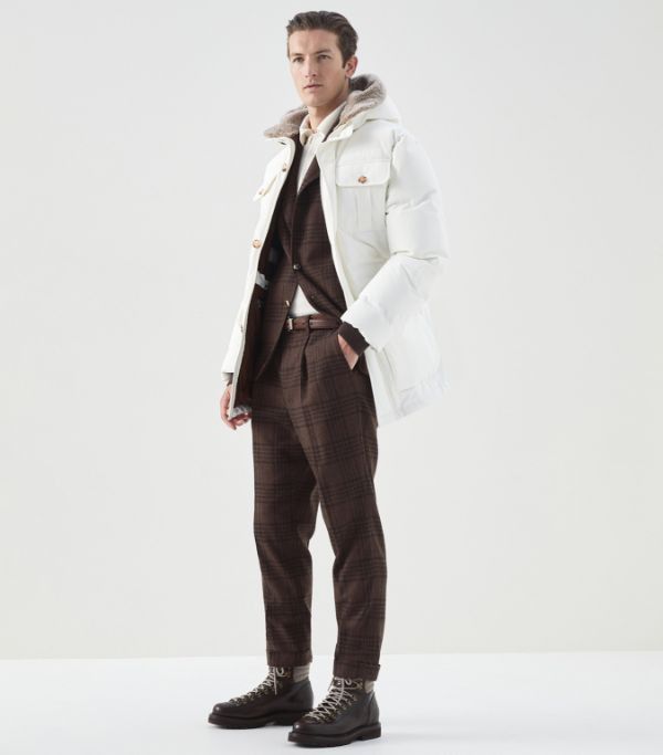 Brunello Cucinelli Jacket in White Size US L / EU 52-54 / 3 - 4 Thumbnail