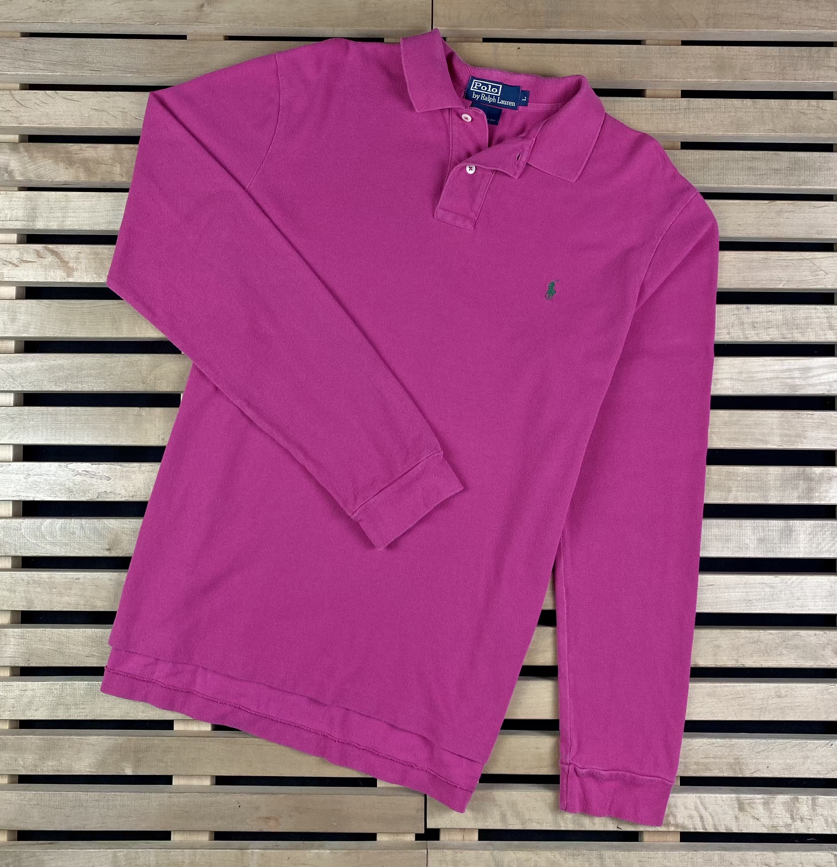 Polo Ralph Lauren × Ralph Lauren Mens Polo Long Sleeve Ralph Lauren Vintage Size L Size US L / EU 52-54 / 3 - 1 Thumbnail