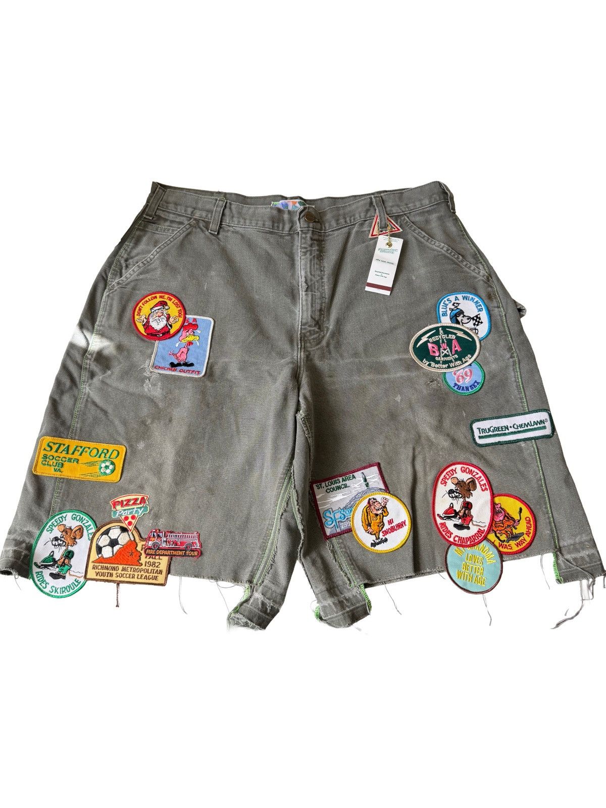 Better With Age Better With Age Gray Patchwork Shorts 1 of 1 Size US 40 / EU 56 - 1 Thumbnail